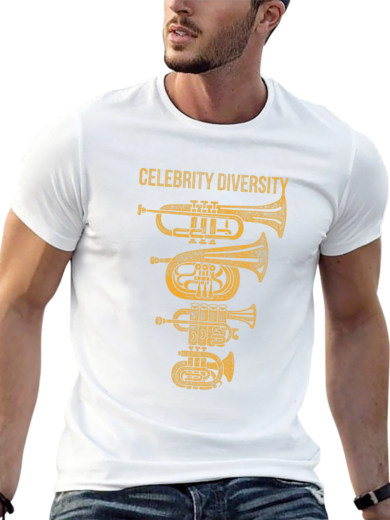 Celebrity Diversity Trumpet Graphic T-Shirt