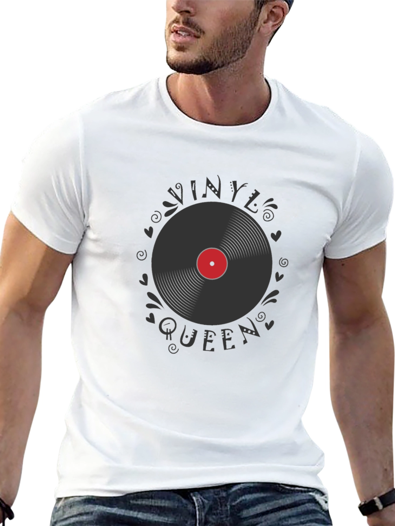Vinyl Queen Graphic T-Shirt - Black