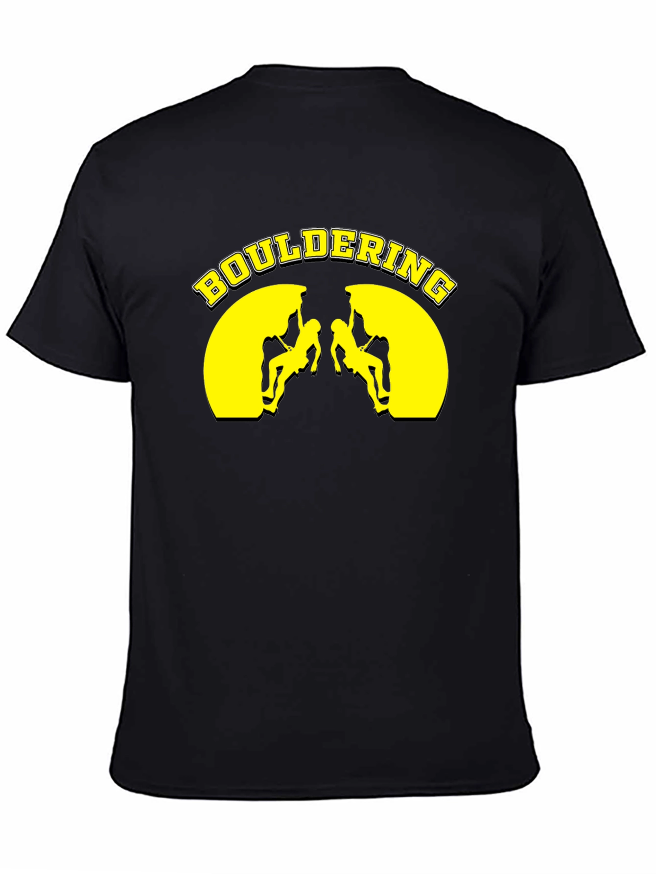Bouldering Graphic T-Shirt - Black Cotton Tee