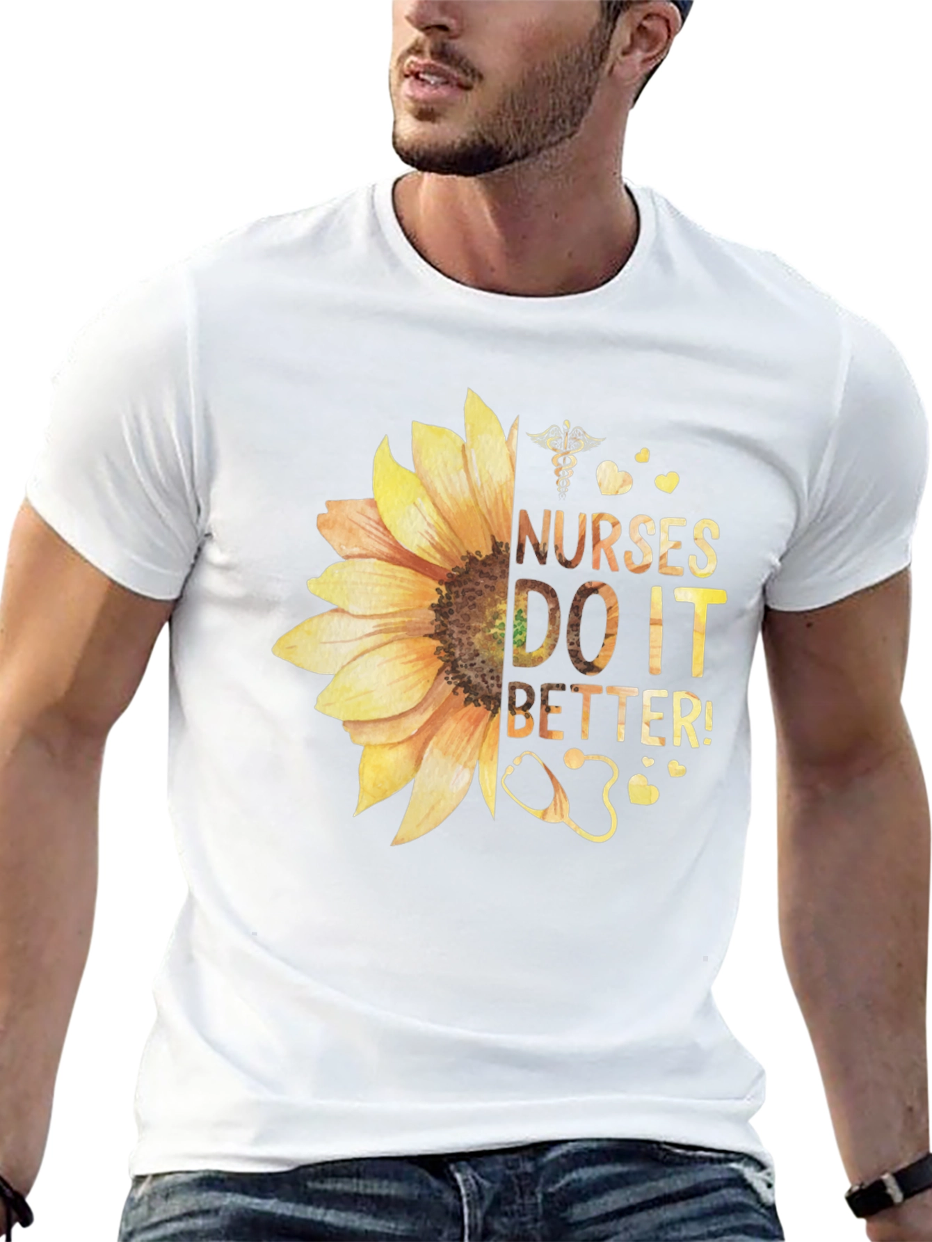 Nurses Do It Better Sunflower Graphic Tee