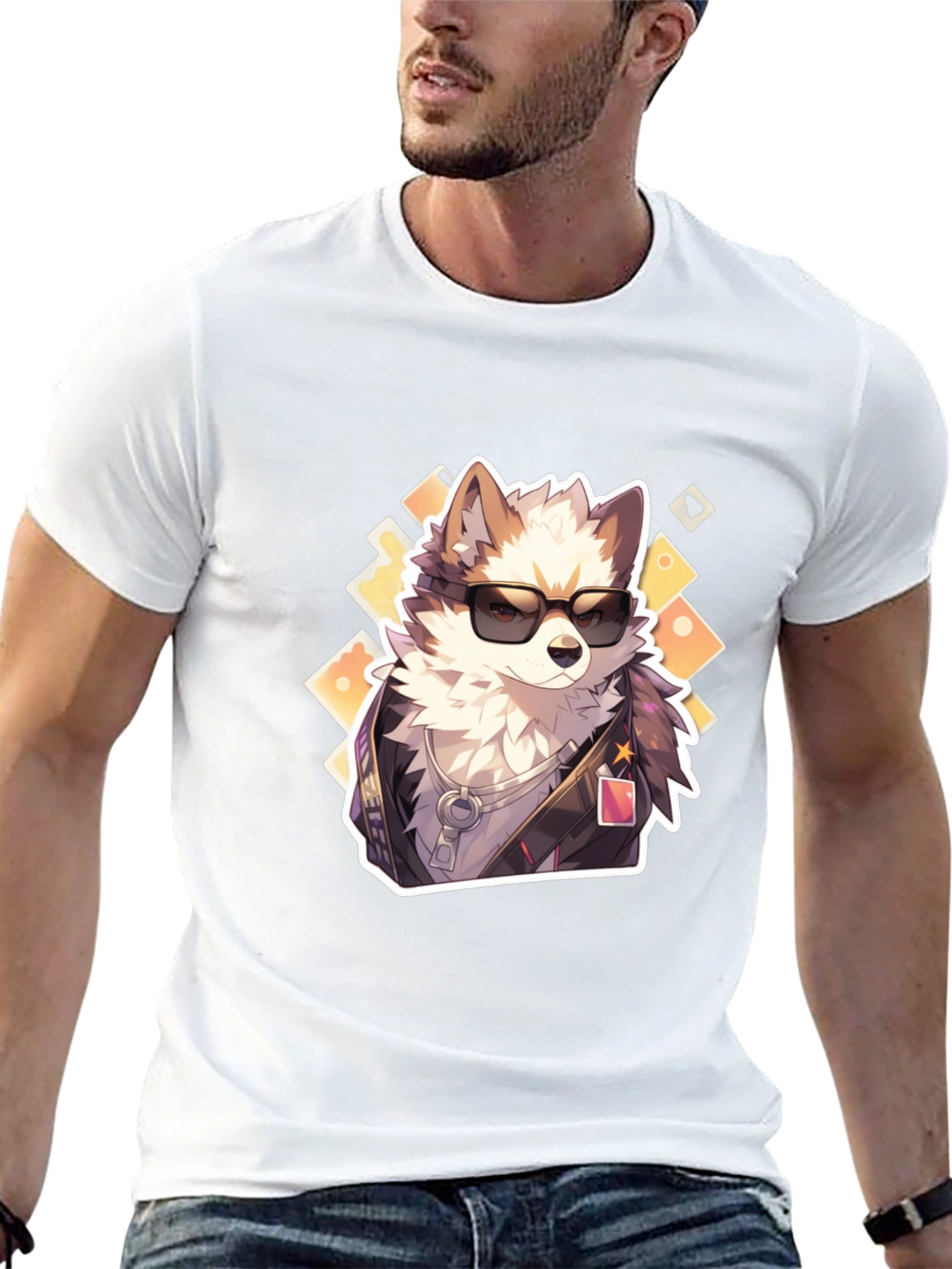 Cool Dog Graphic Tee - Trendy Streetwear