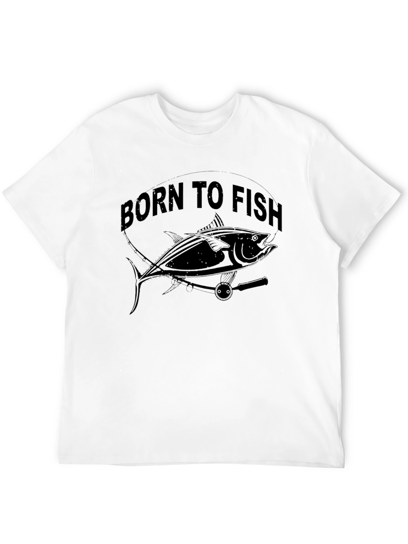 Born to Fish Graphic T-Shirt - Black