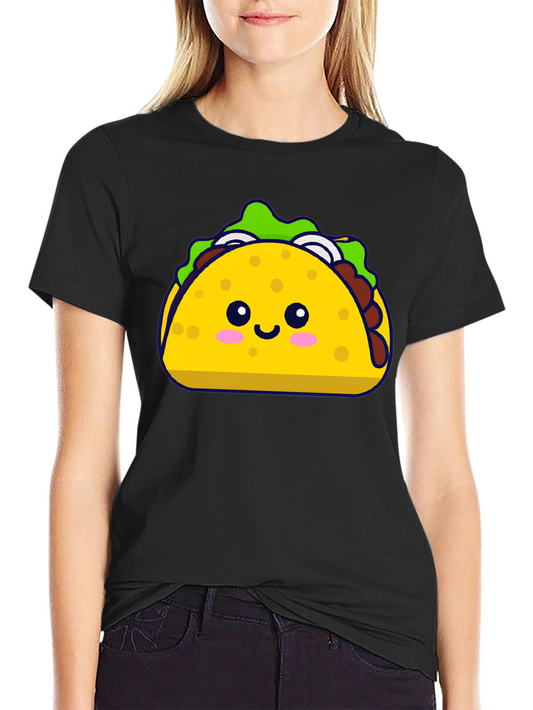 Cute Taco Graphic Tee - Black
