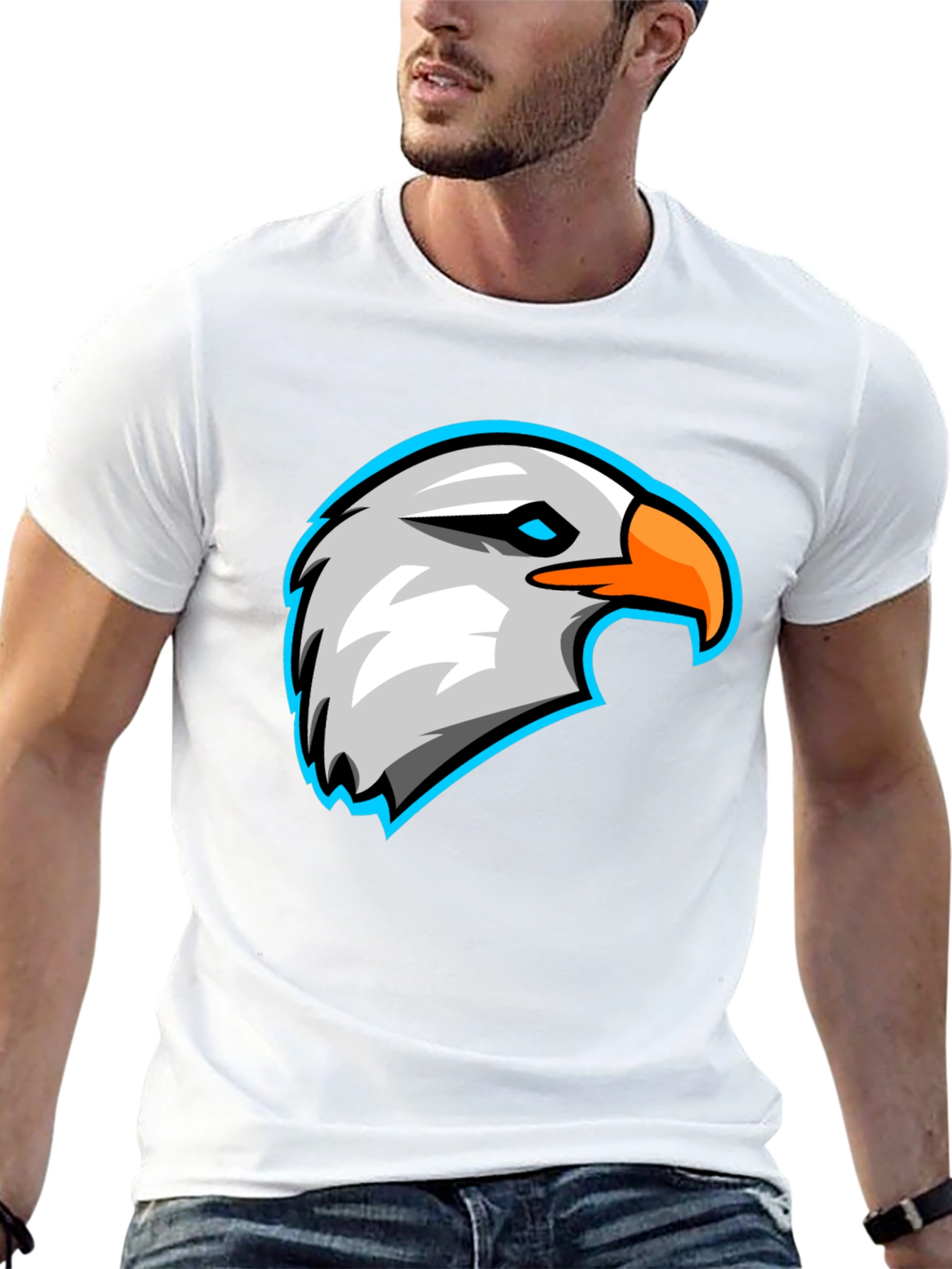 Eagle Graphic Black T-Shirt - Cool Bird Tee