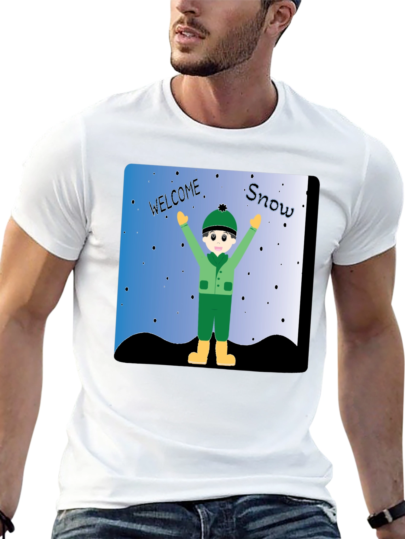 Welcome Snow T-Shirt - Winter Kids Graphic Tee