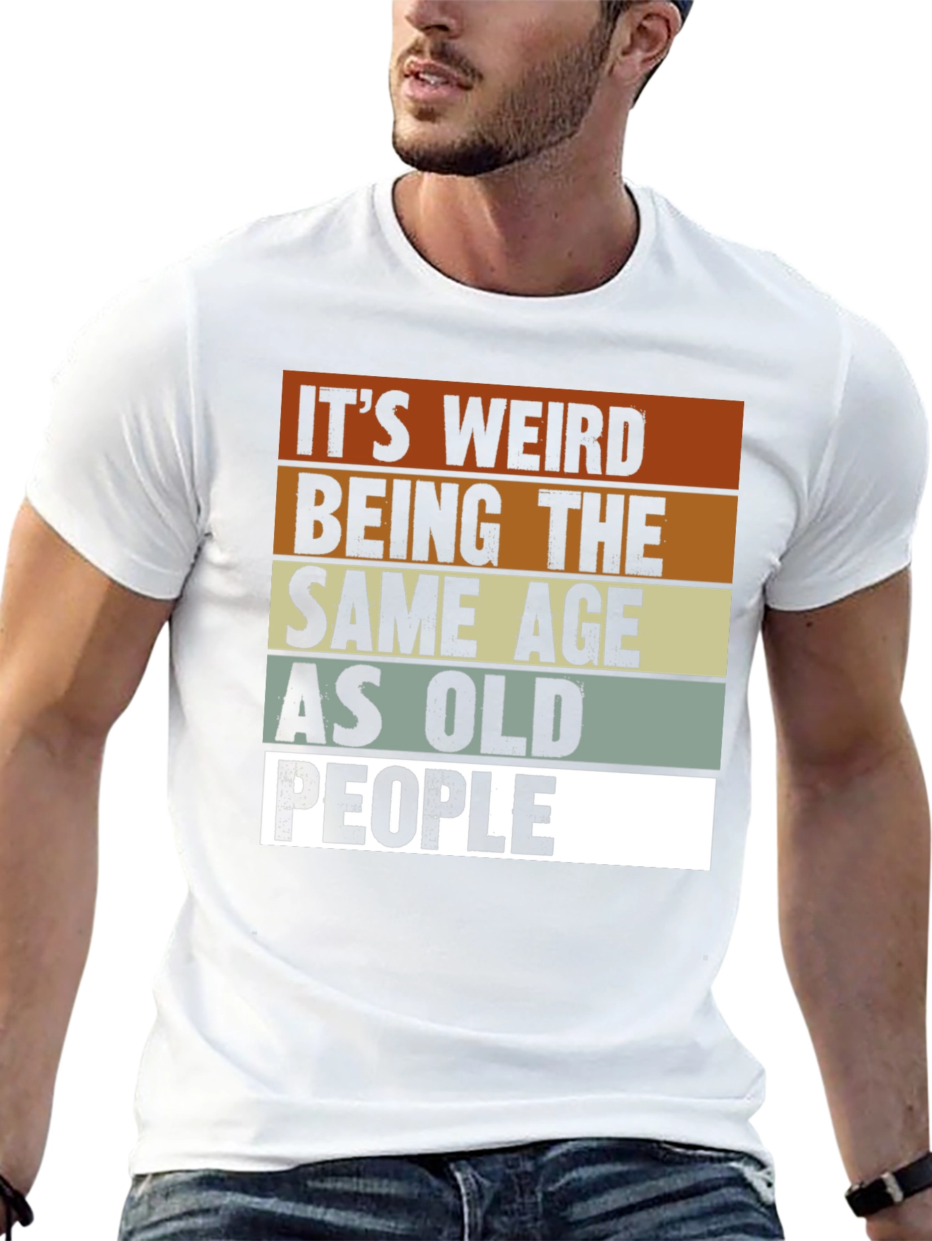 Funny Same Age as Old People Graphic Tee