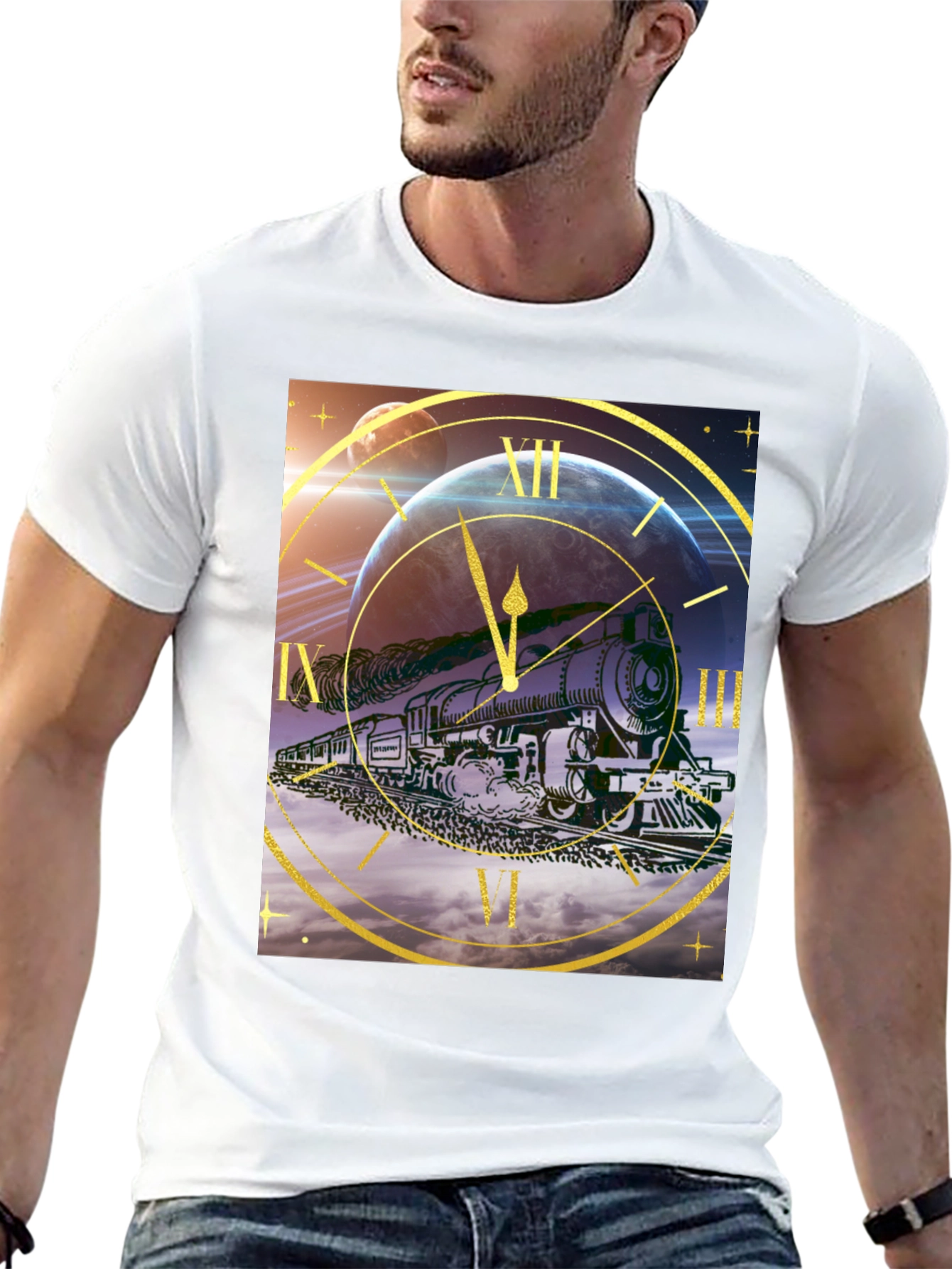 Time Travel Train Graphic Tee