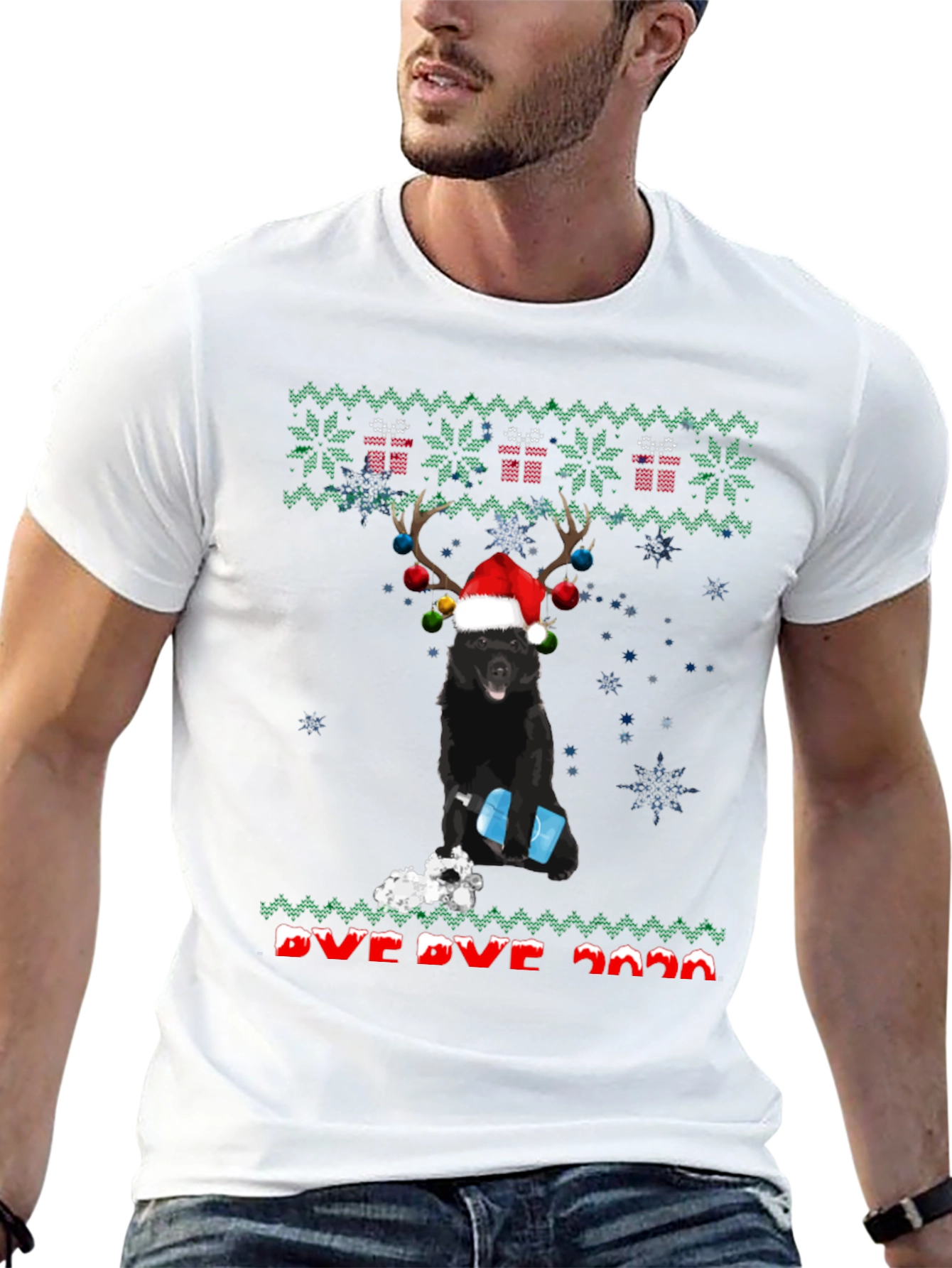 Funny Dog Ugly Christmas Sweater T-Shirt