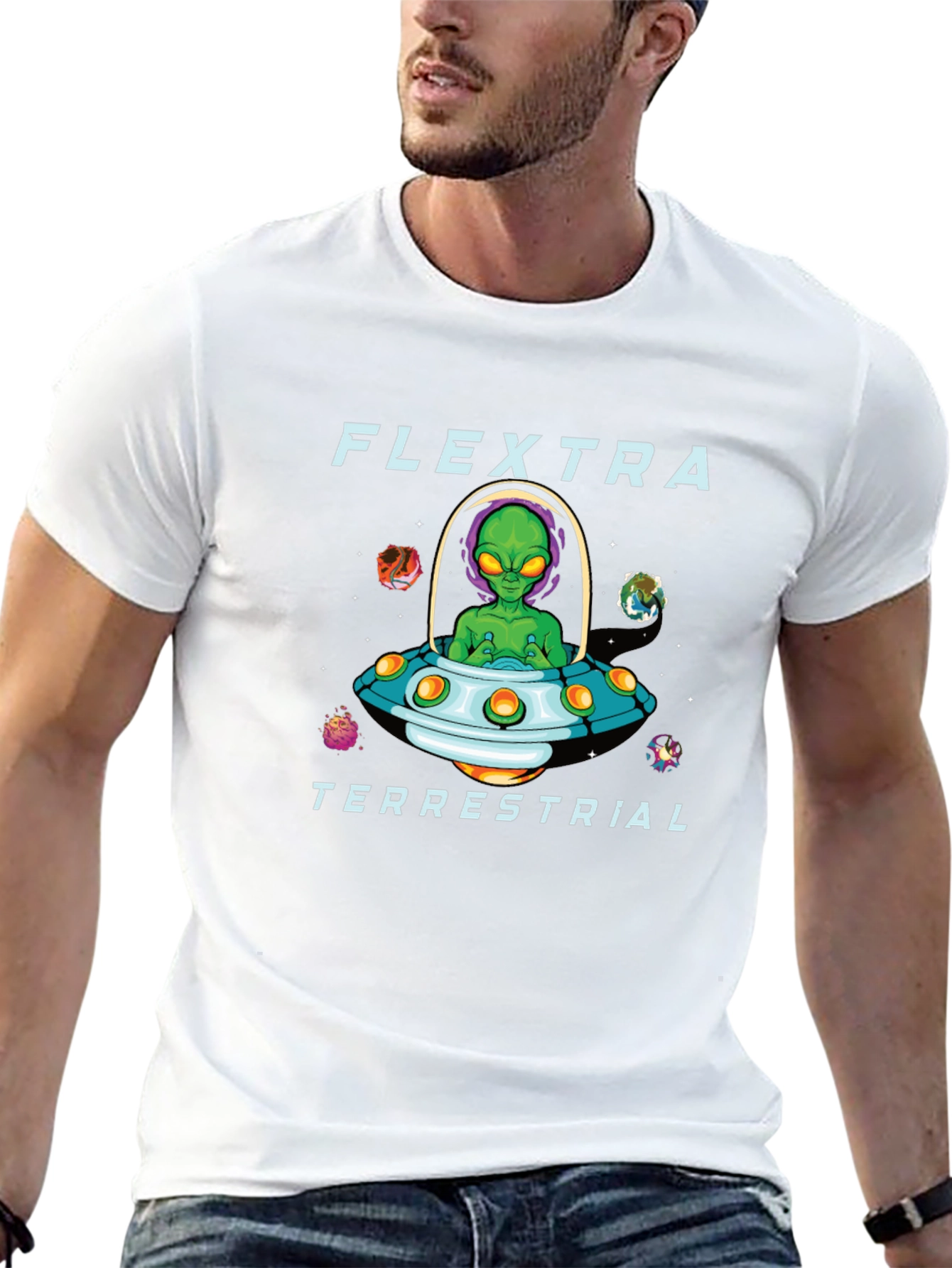 Flextra Terrestrial Alien Graphic T-Shirt