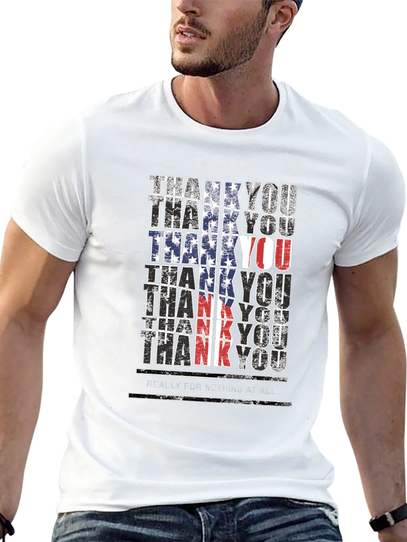 Thank You Patriotic Graphic T-Shirt