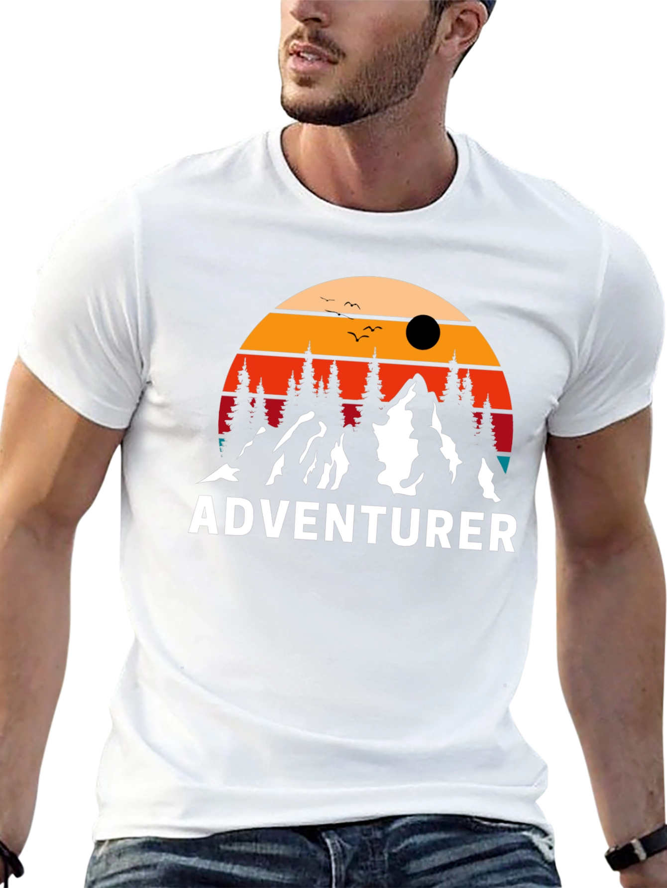 Adventurer Graphic T-Shirt - Mountain Design