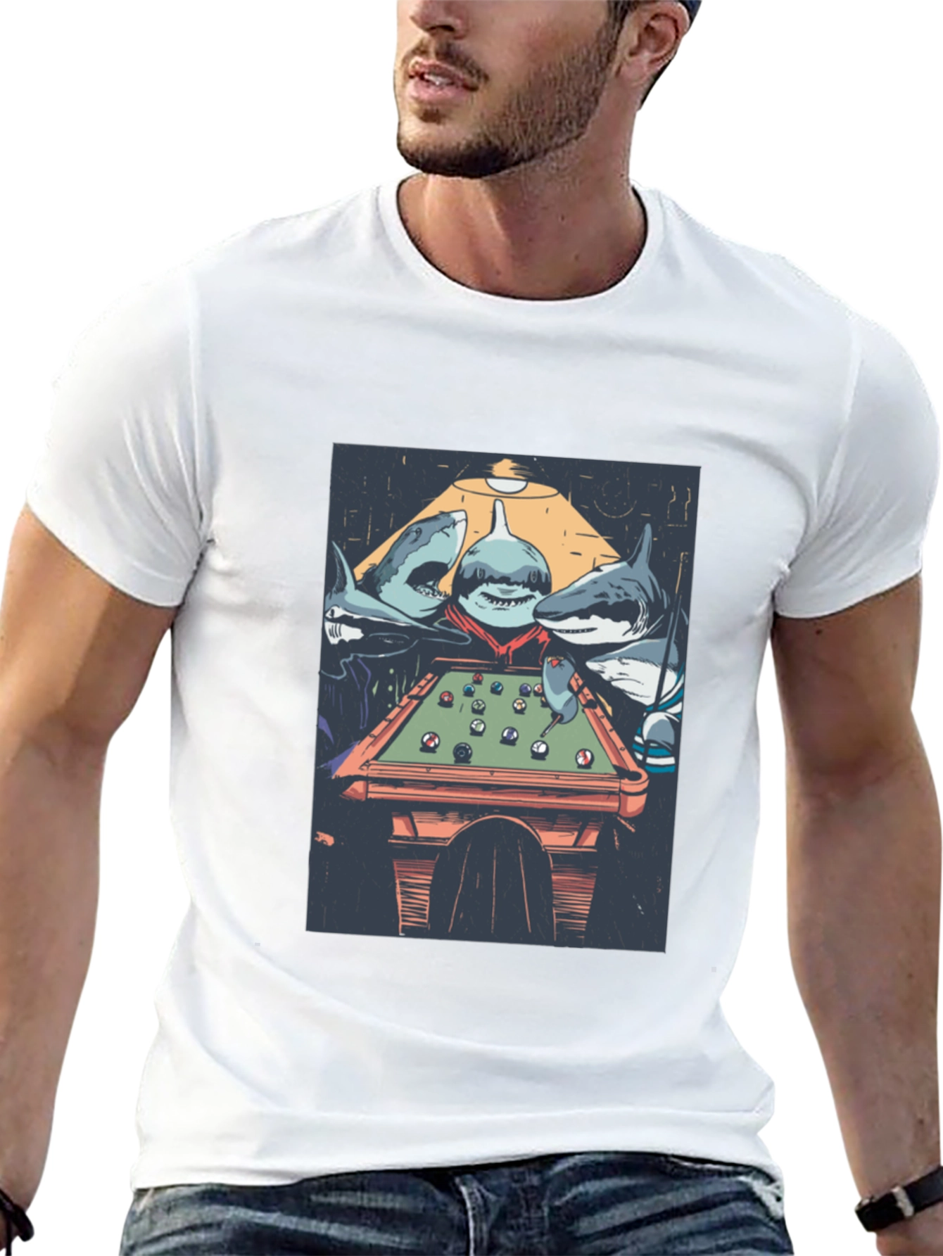 Shark Pool T-Shirt - Unique Graphic Tee