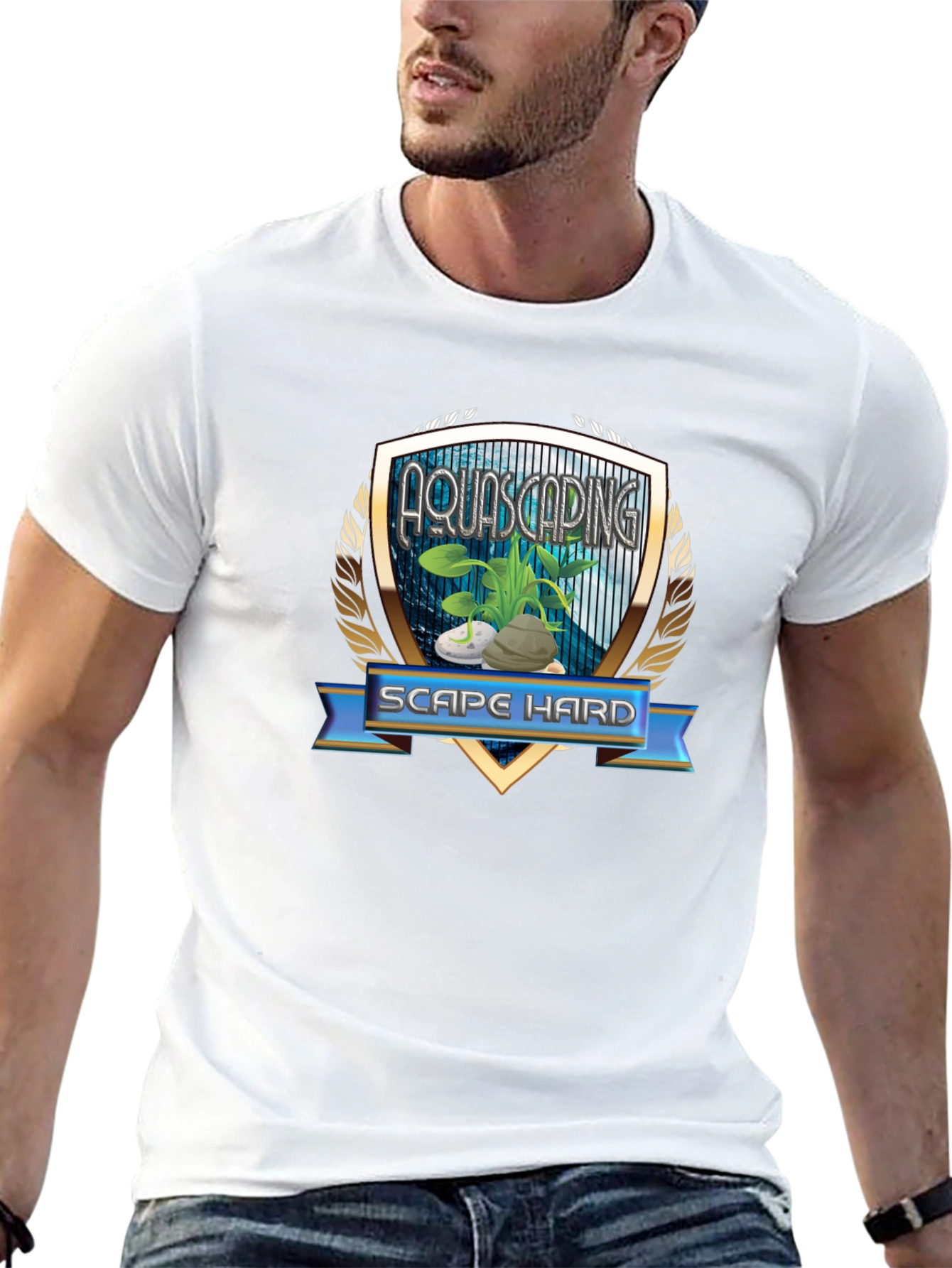 Aquascaping Scape Hard Graphic T-Shirt