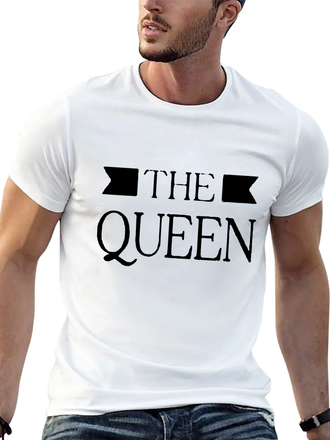 The Queen Tee - Stylish Black Graphic T-Shirt