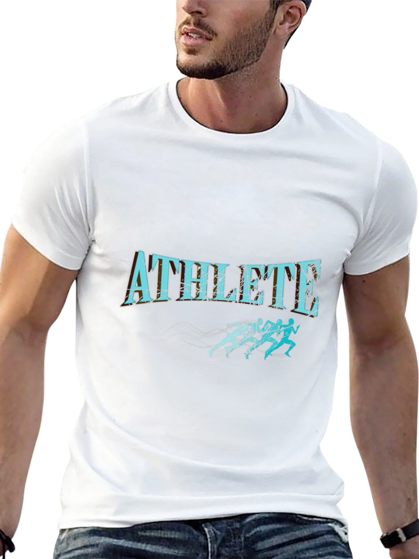 Athlete Graphic T-Shirt - Black Stylish & Comfortable