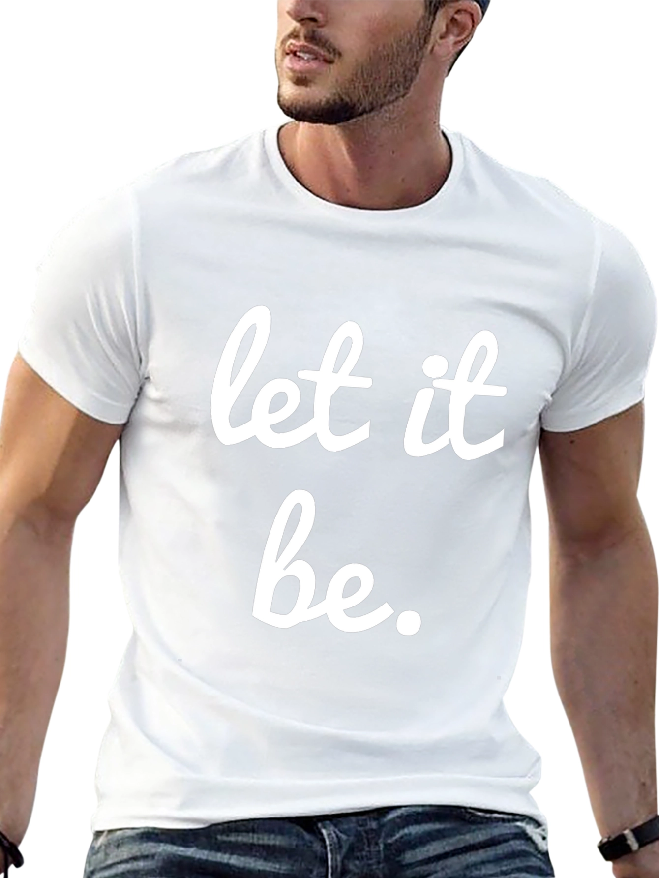 Let It Be Graphic Tee - Black Cotton T-Shirt