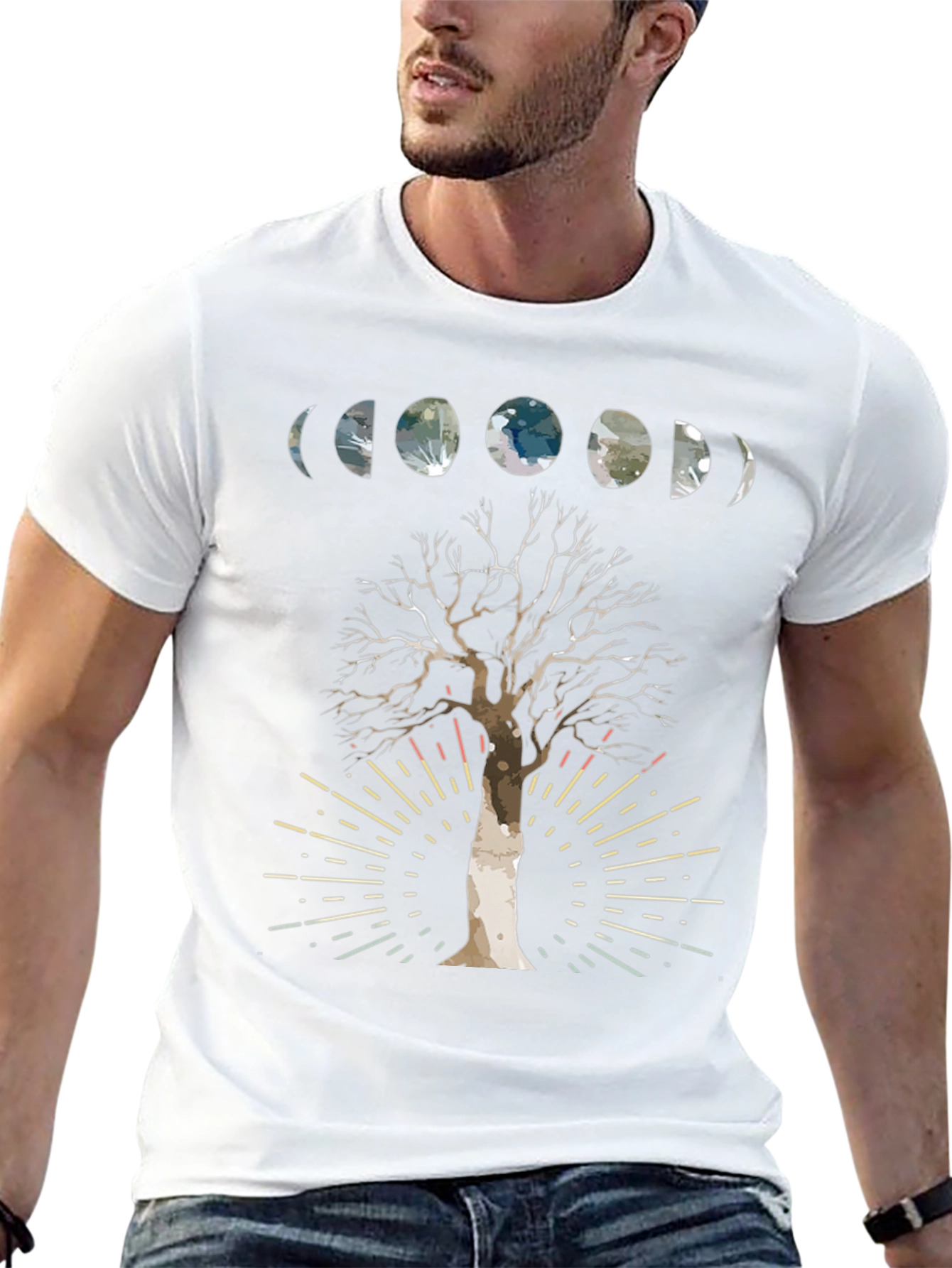 Moon Phase Tree Graphic Tee