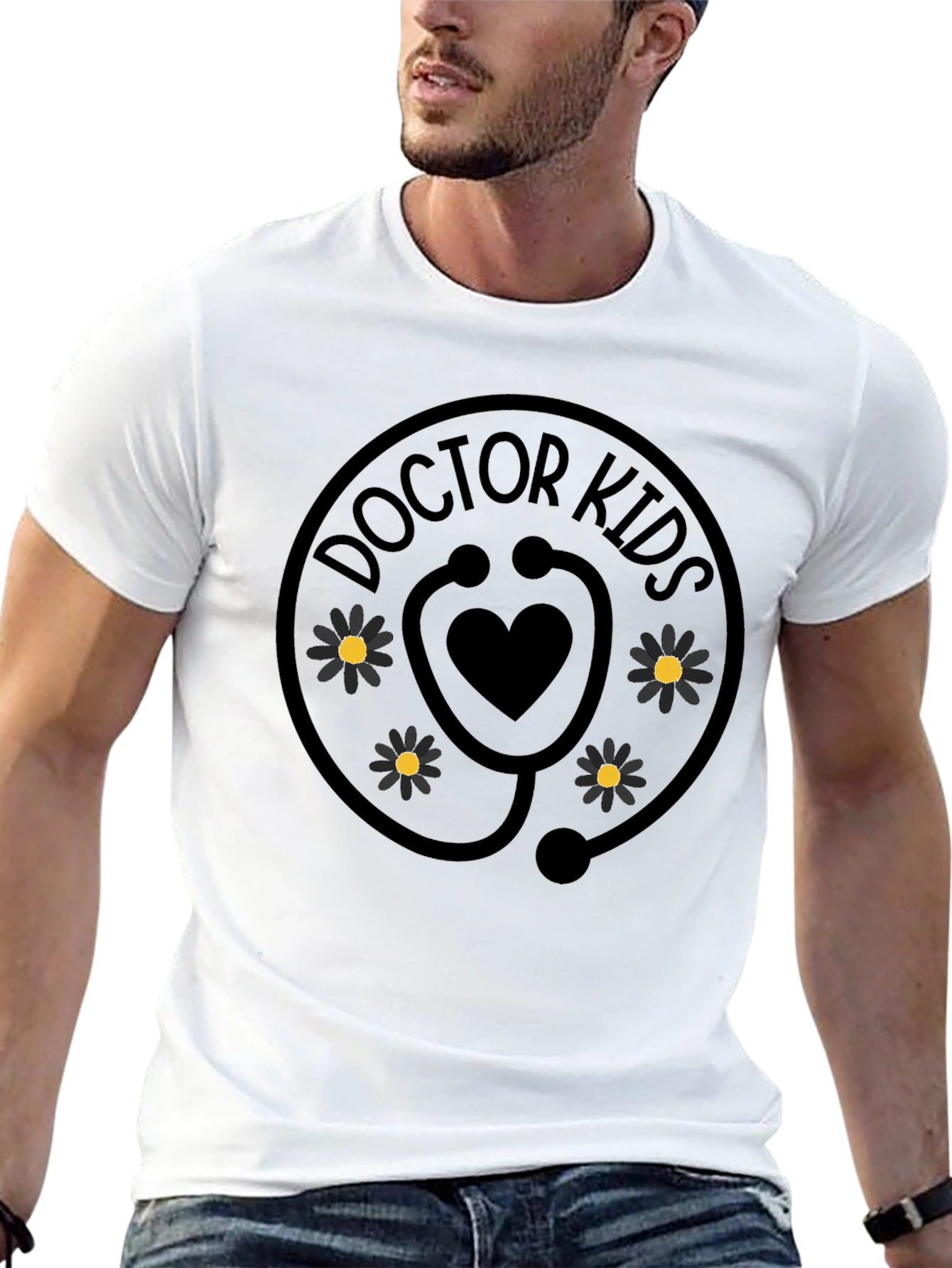 Doctor Kids T-Shirt - Heart Stethoscope Graphic