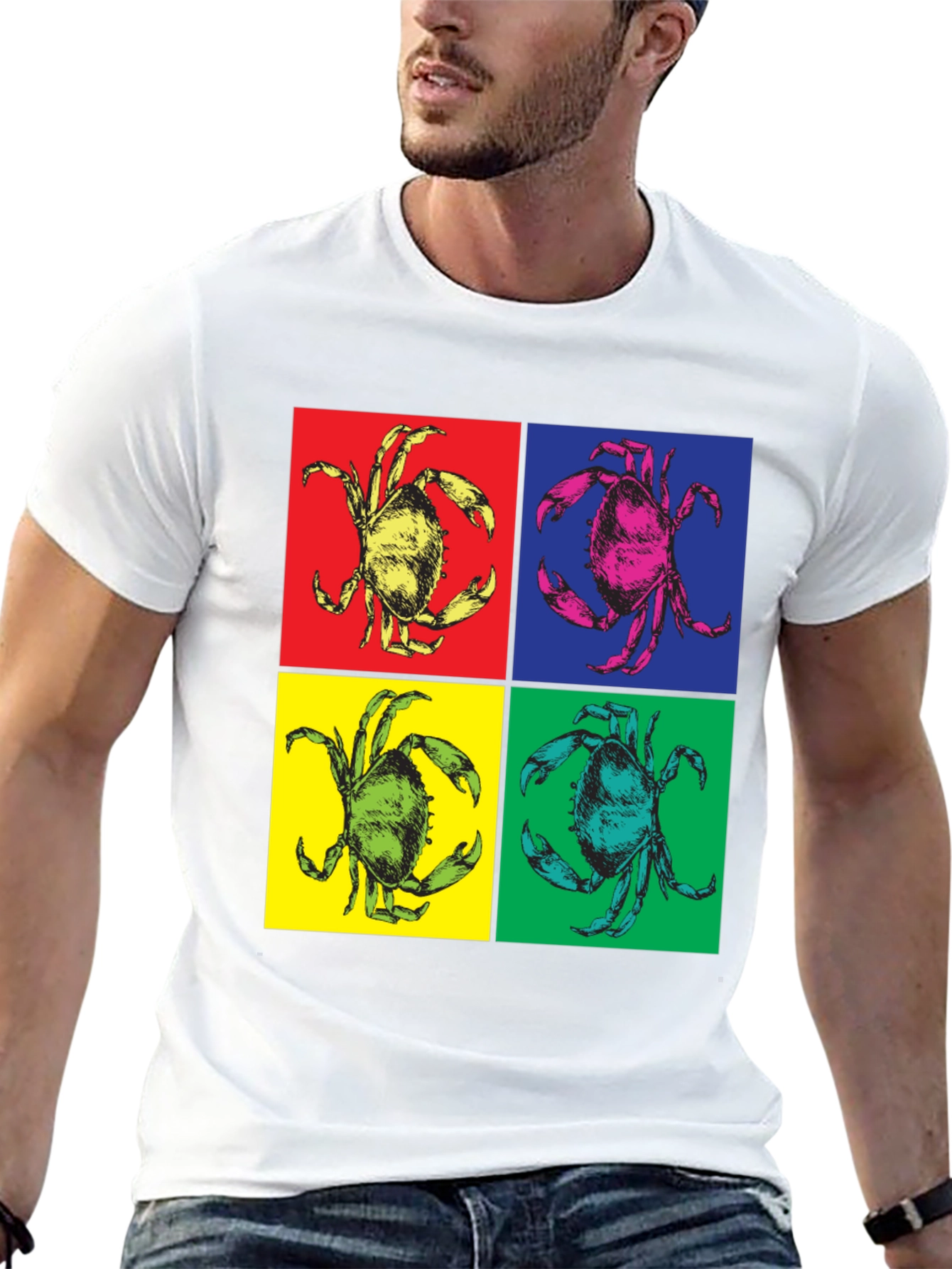 Pop Art Crab Graphic T-Shirt