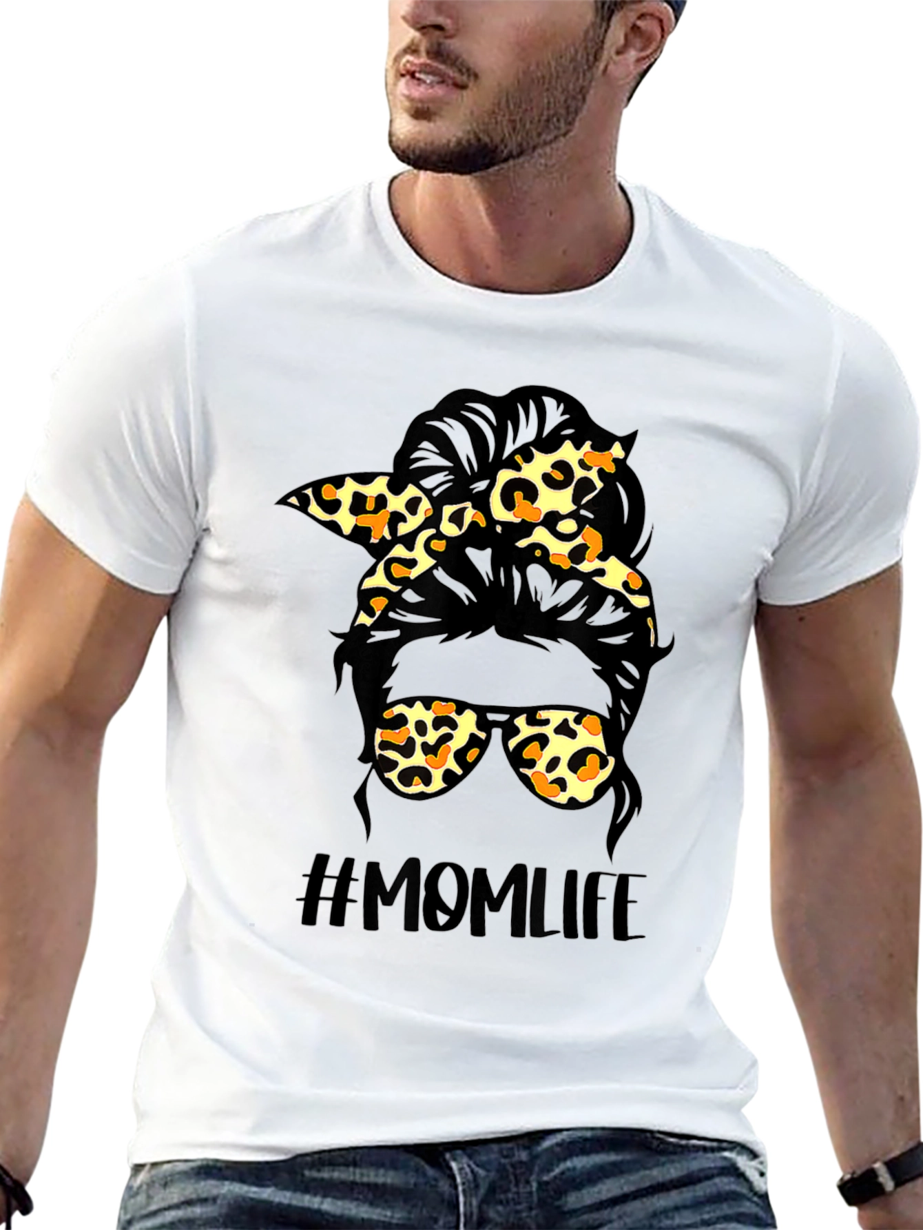 Messy Bun Mom Life Graphic Tee