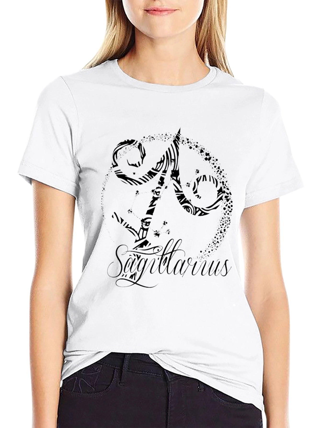 Sagittarius Zodiac Graphic Tee - Stylish Black T-Shirt