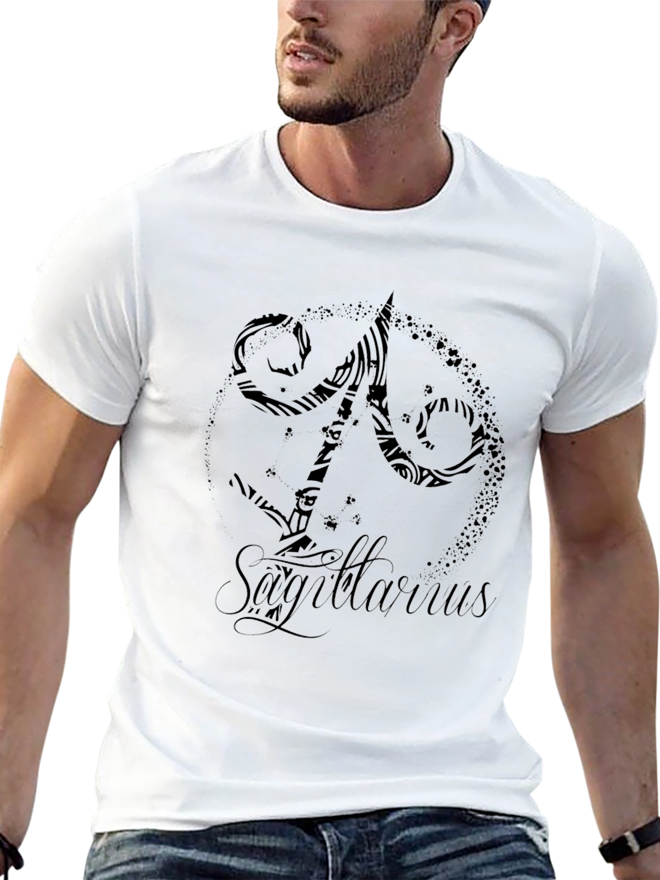 Sagittarius Zodiac Graphic Tee - Stylish Black T-Shirt