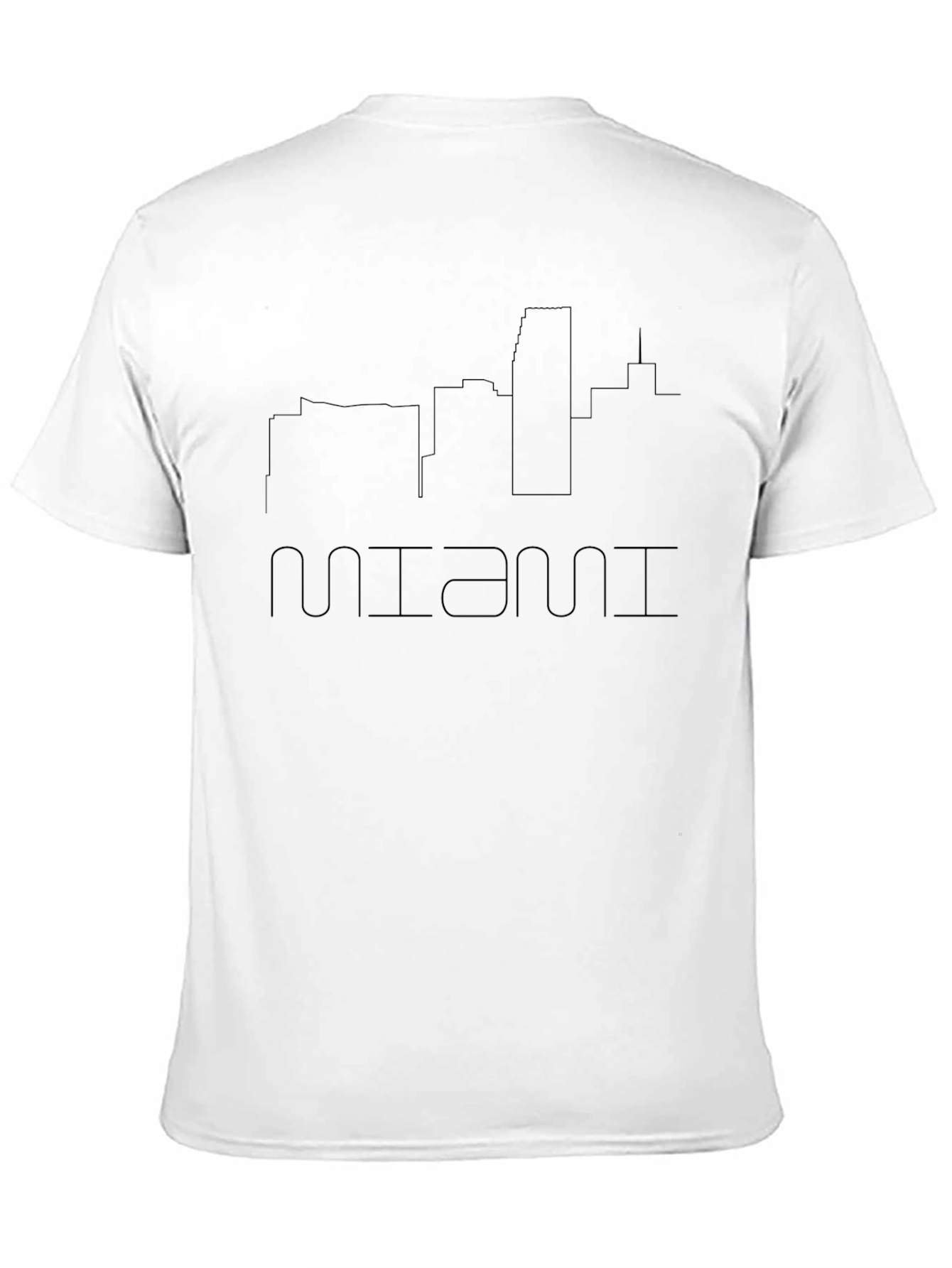 Miami Skyline Mens Black T-Shirt