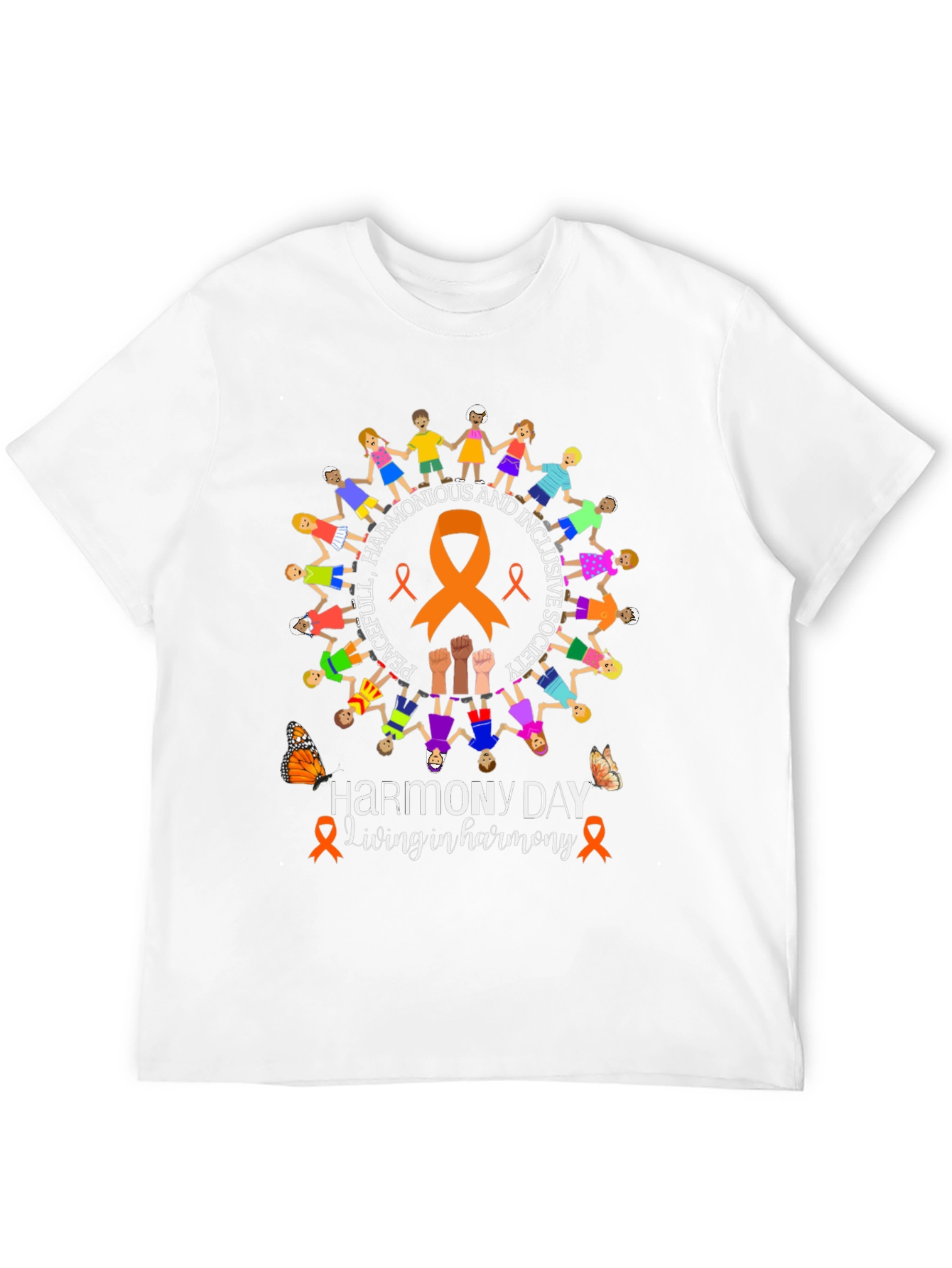 Harmony Day T-Shirt: Peaceful Inclusive Society Tee