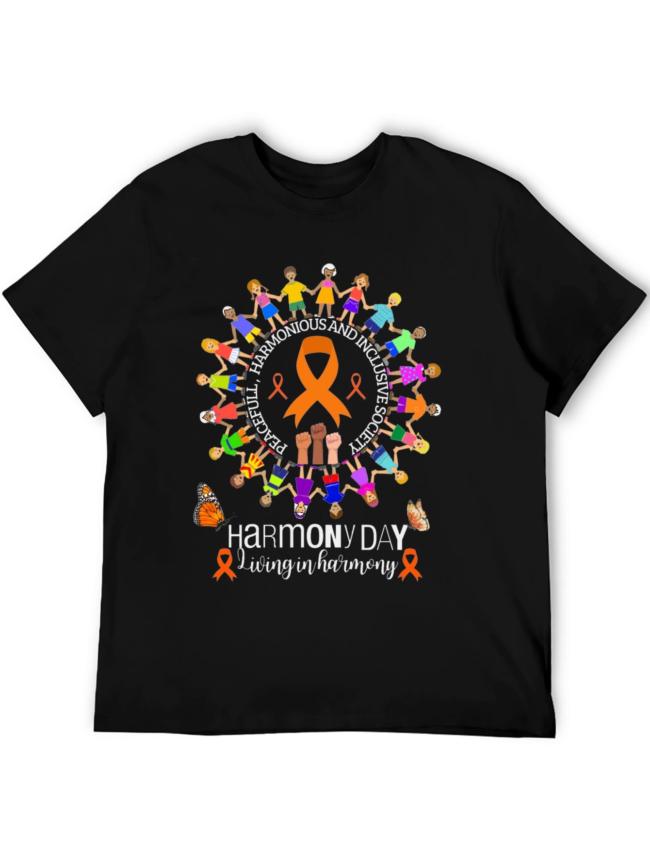 Harmony Day T-Shirt: Peaceful Inclusive Society Tee