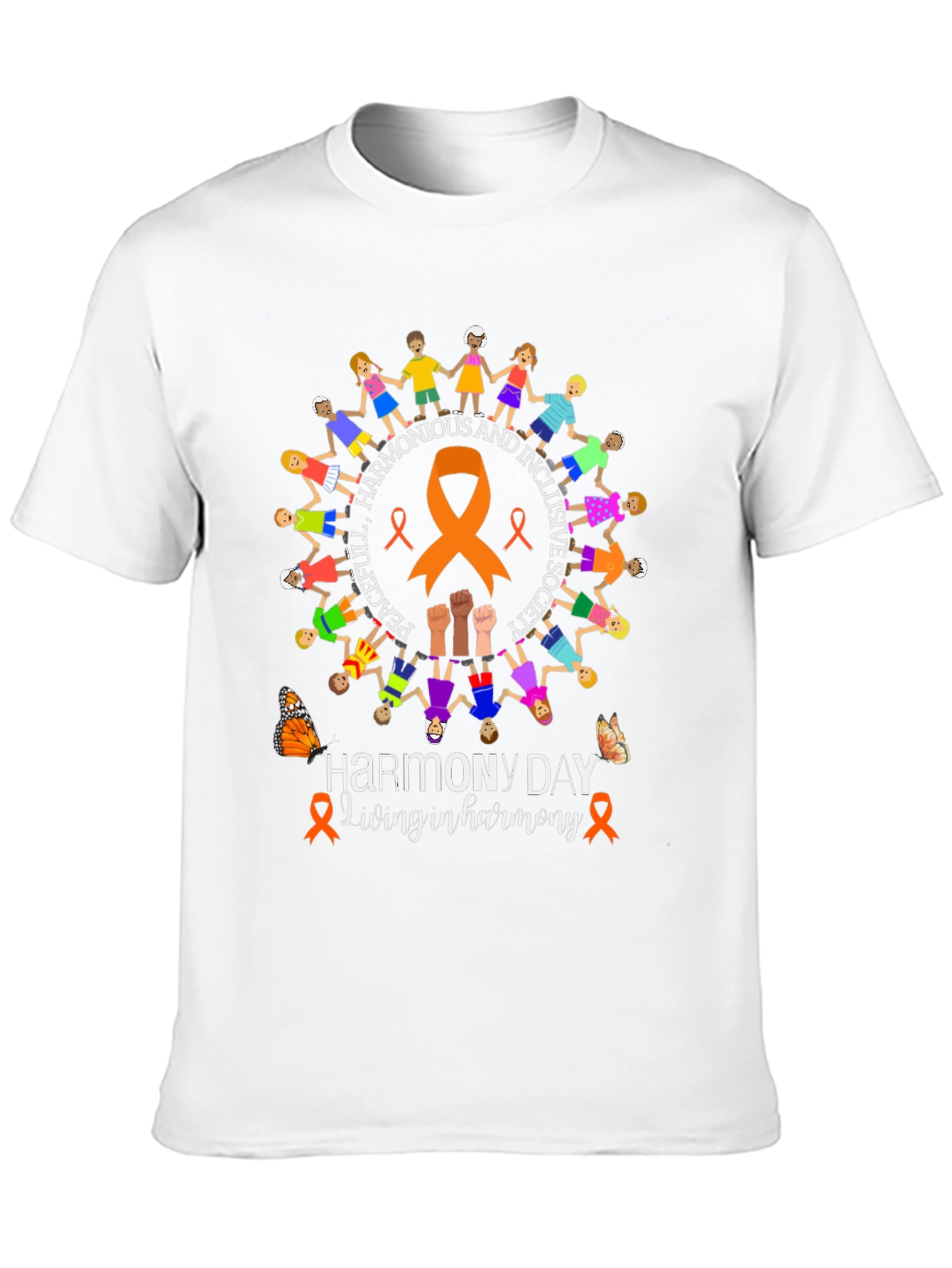 Harmony Day T-Shirt: Peaceful Inclusive Society Tee