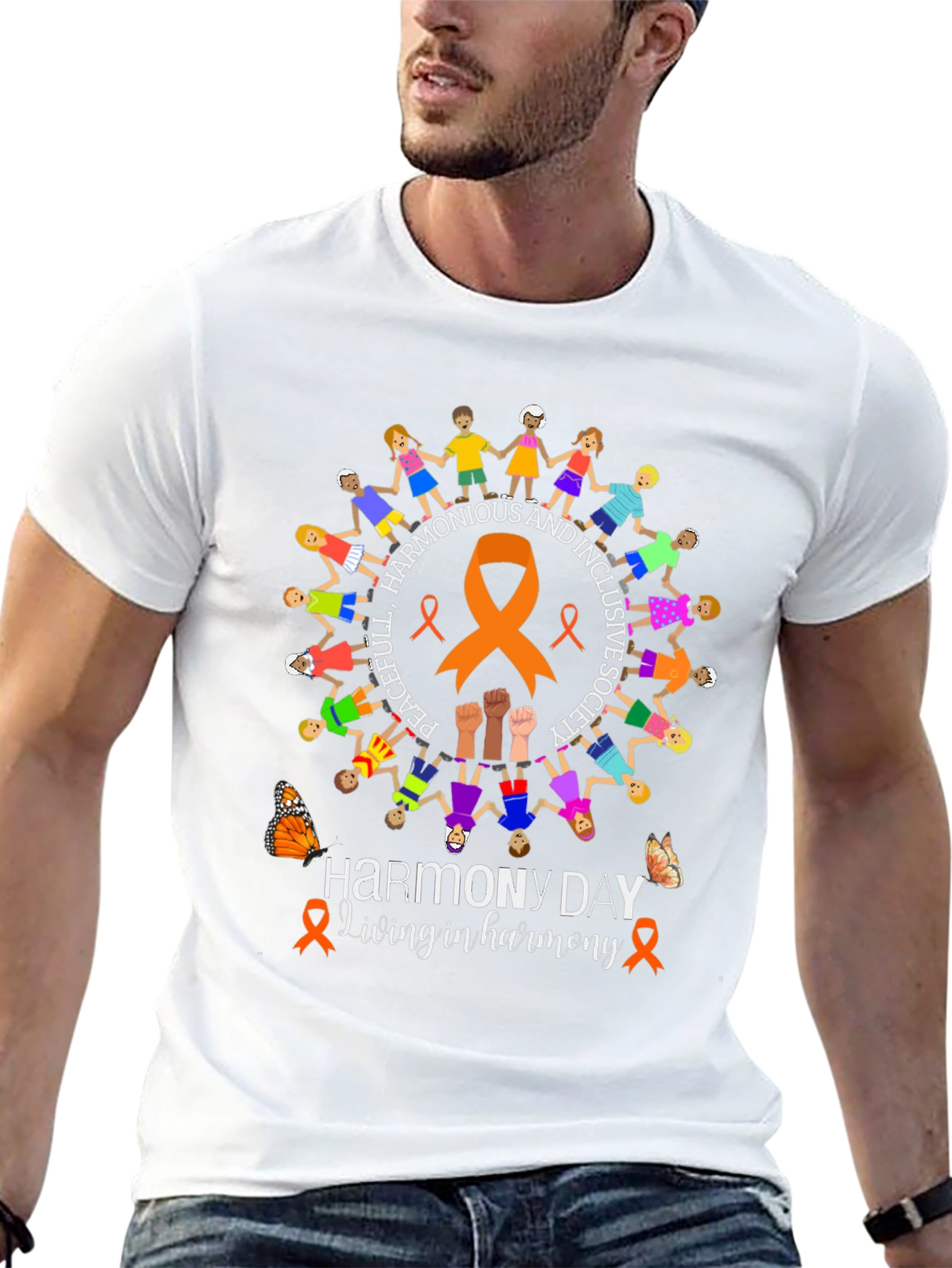 Harmony Day T-Shirt: Peaceful Inclusive Society Tee
