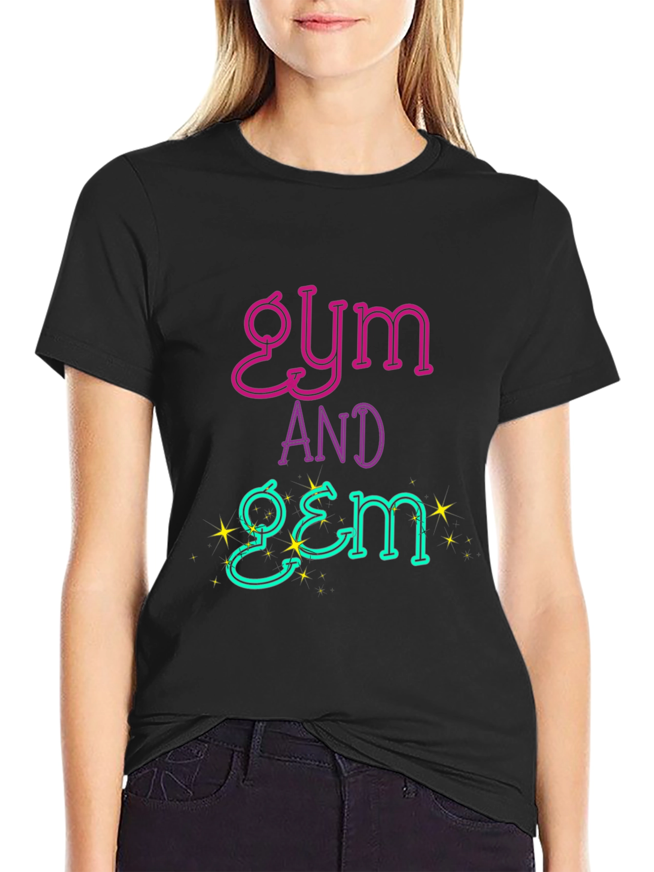 Gym and Gem Black T-Shirt