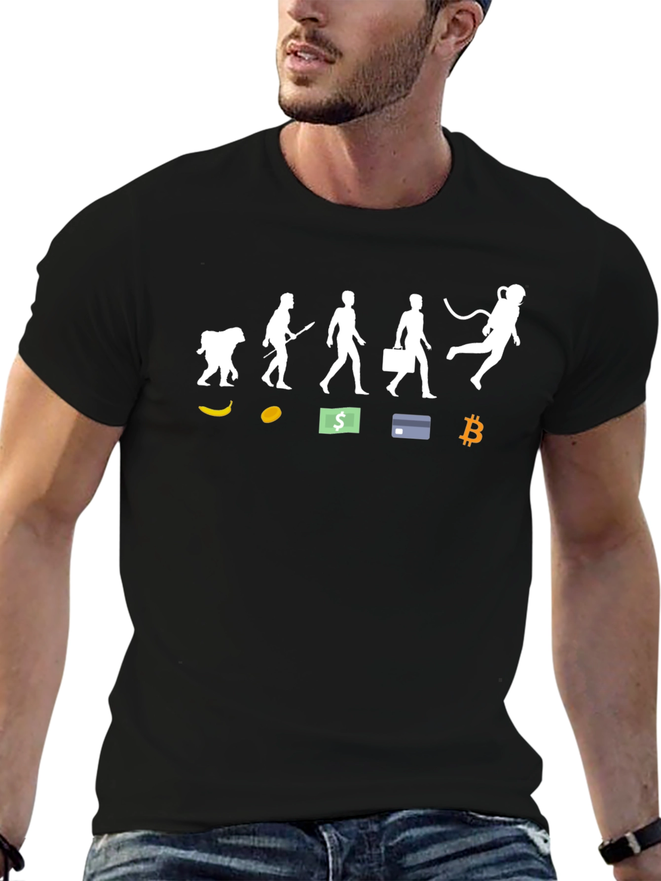 Evolution to Bitcoin T-Shirt