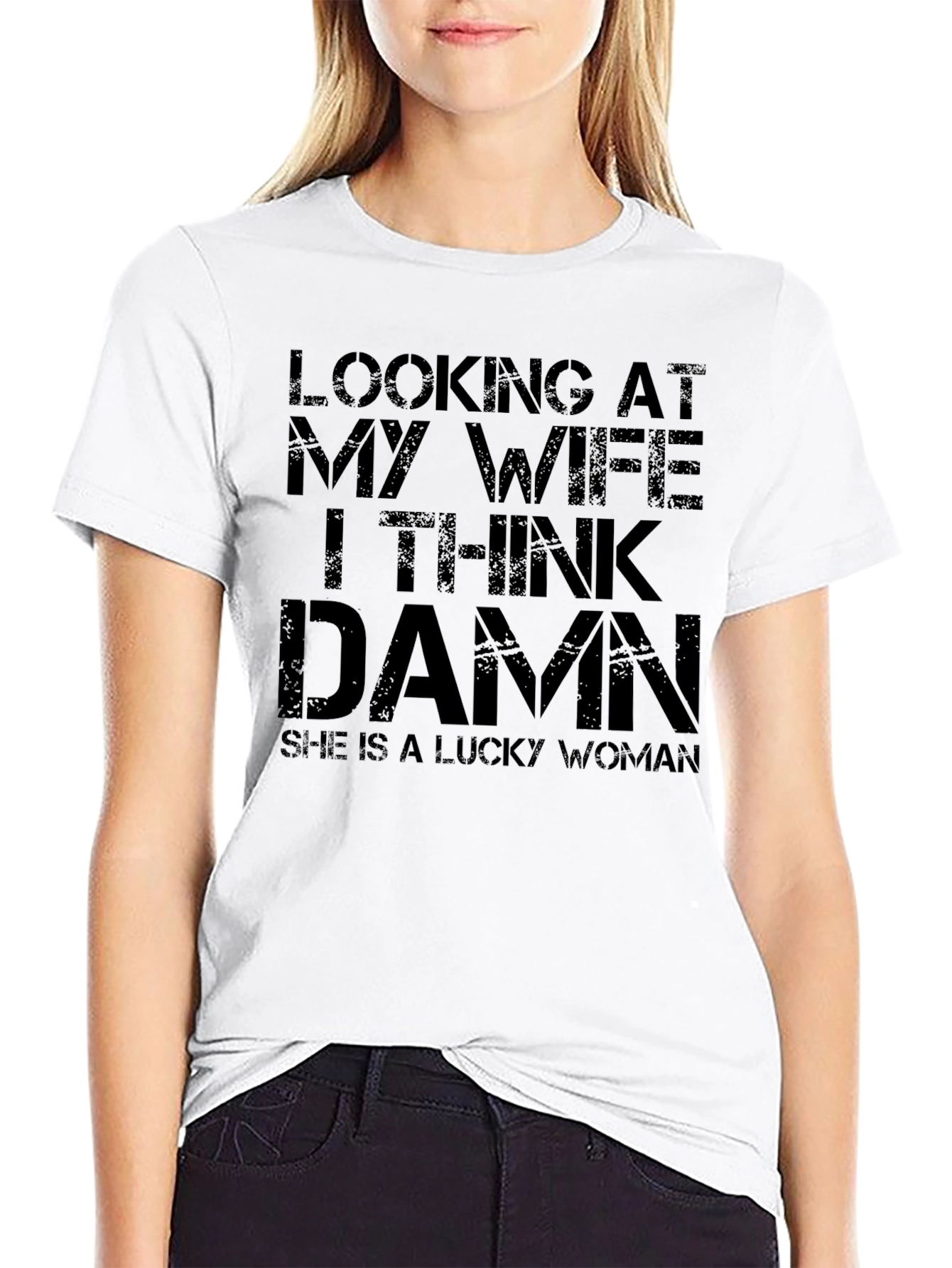 Funny Lucky Woman Graphic T-Shirt