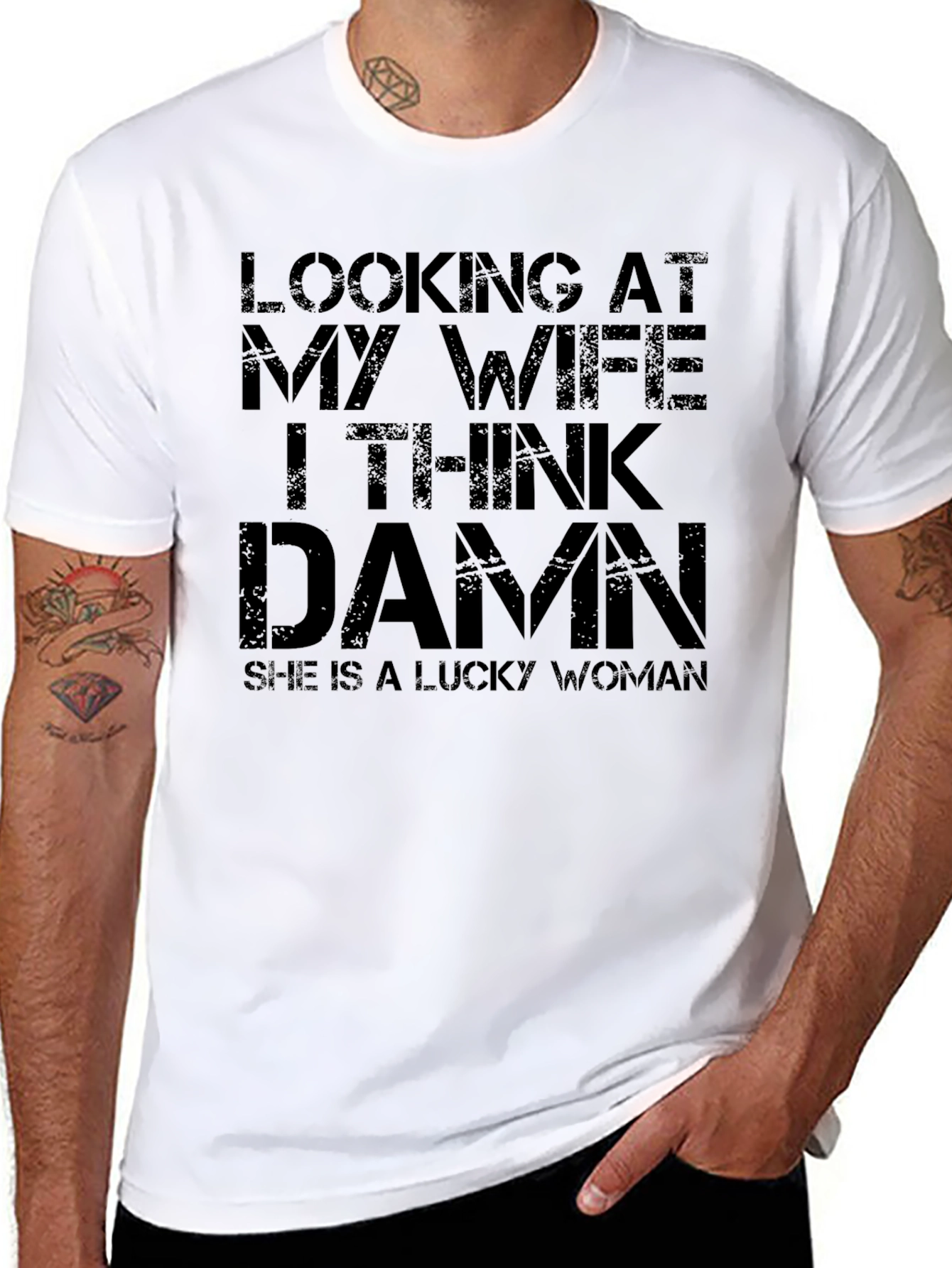 Funny Lucky Woman Graphic T-Shirt