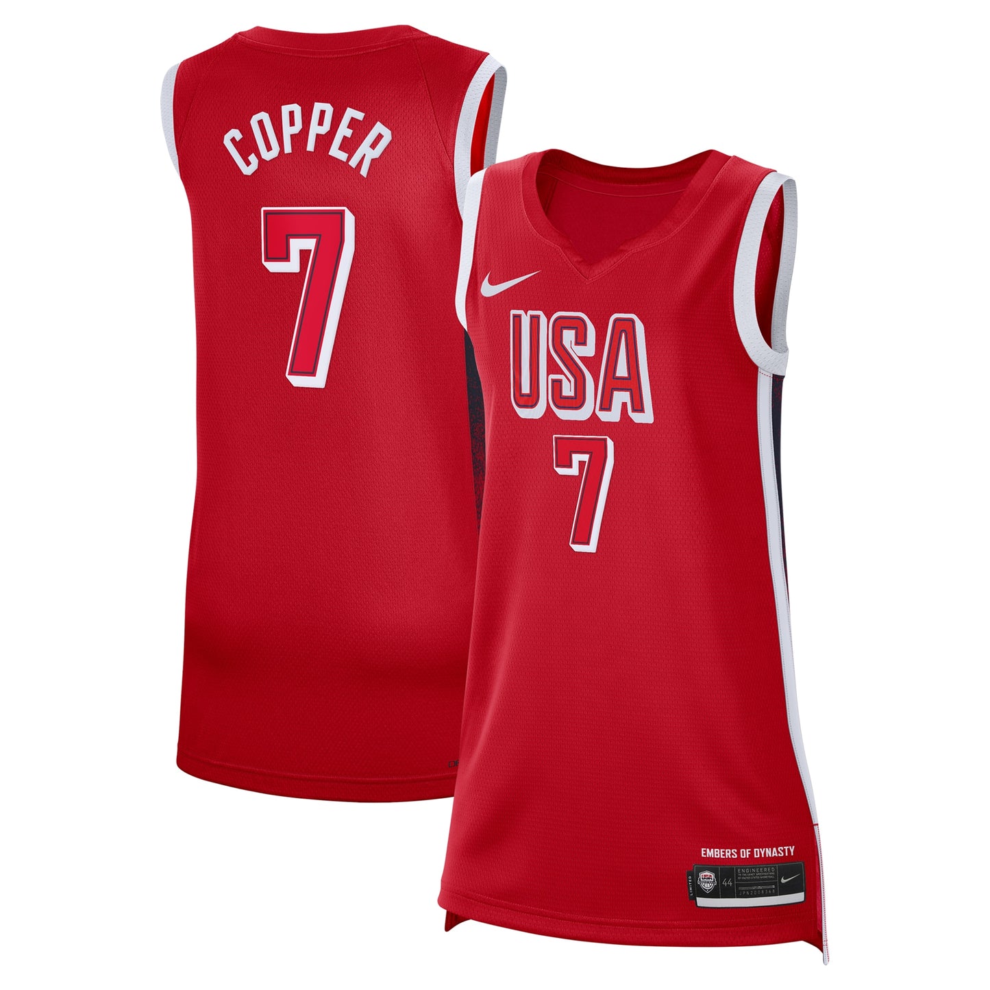 Unisex USA Basketball Kahleah Copper Nike Red 2026 FIBA Women's World Cup Swingman Jersey