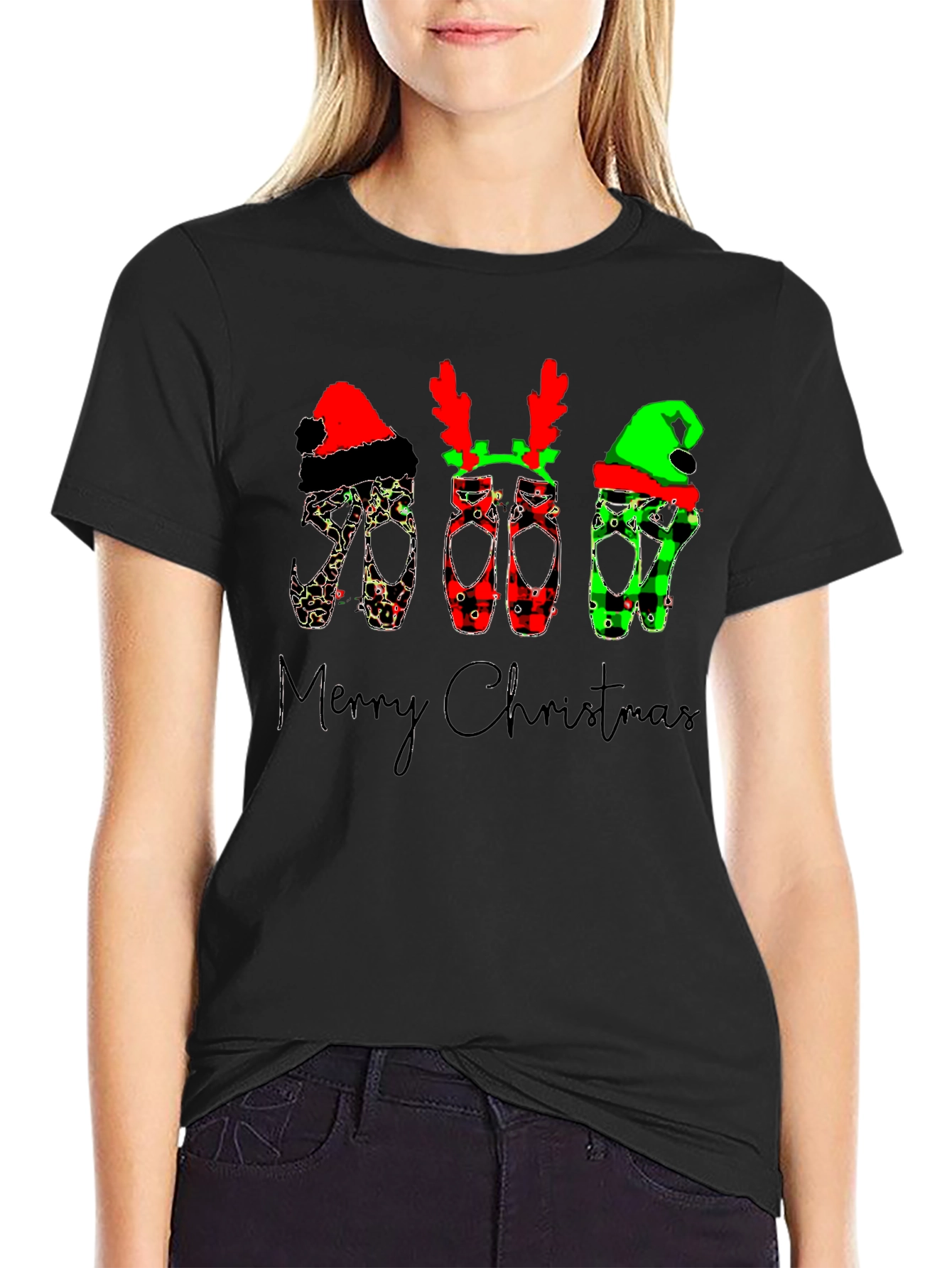 Christmas Ballet Pointe Shoes T-Shirt