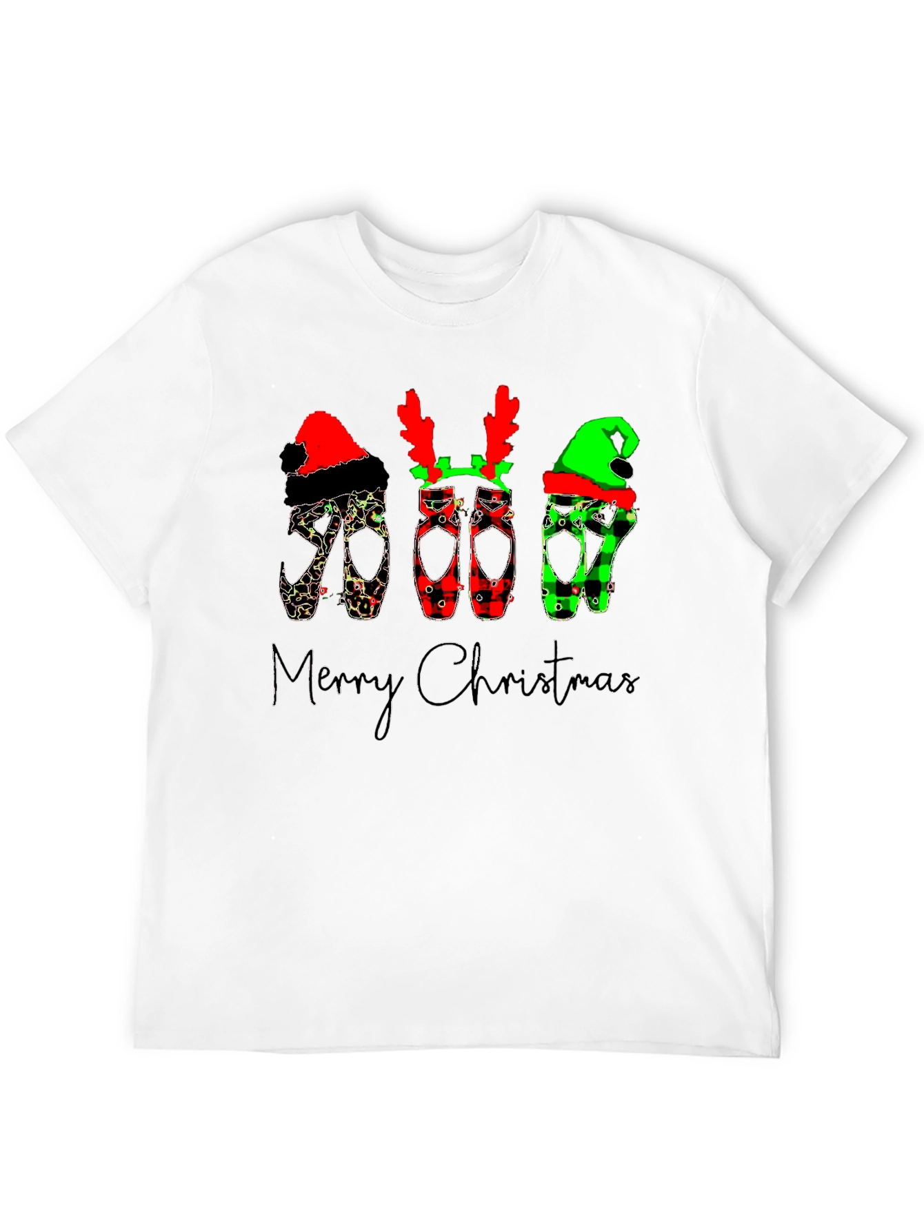 Christmas Ballet Pointe Shoes T-Shirt