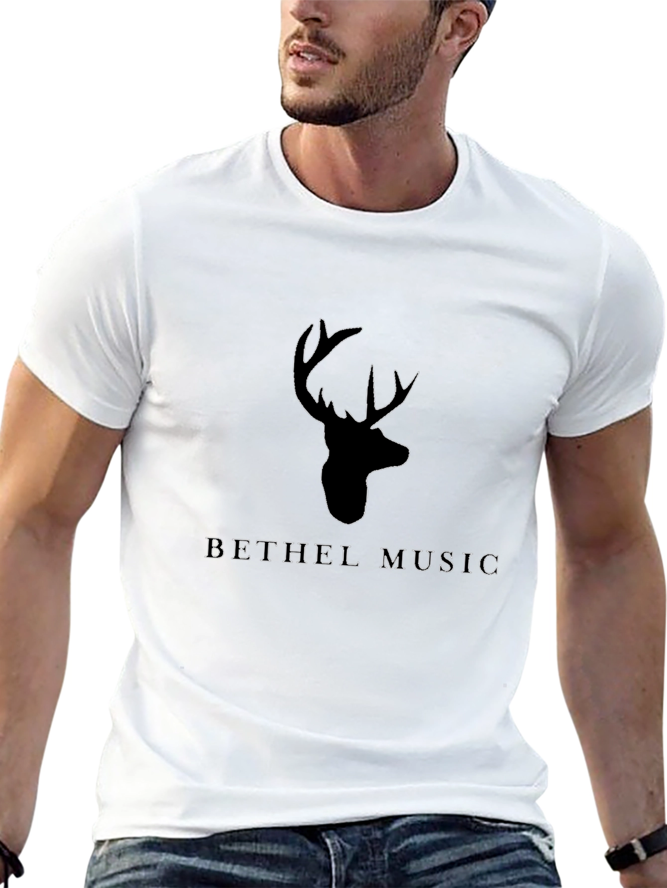 Mens Black Bethel Music Deer Graphic Tee