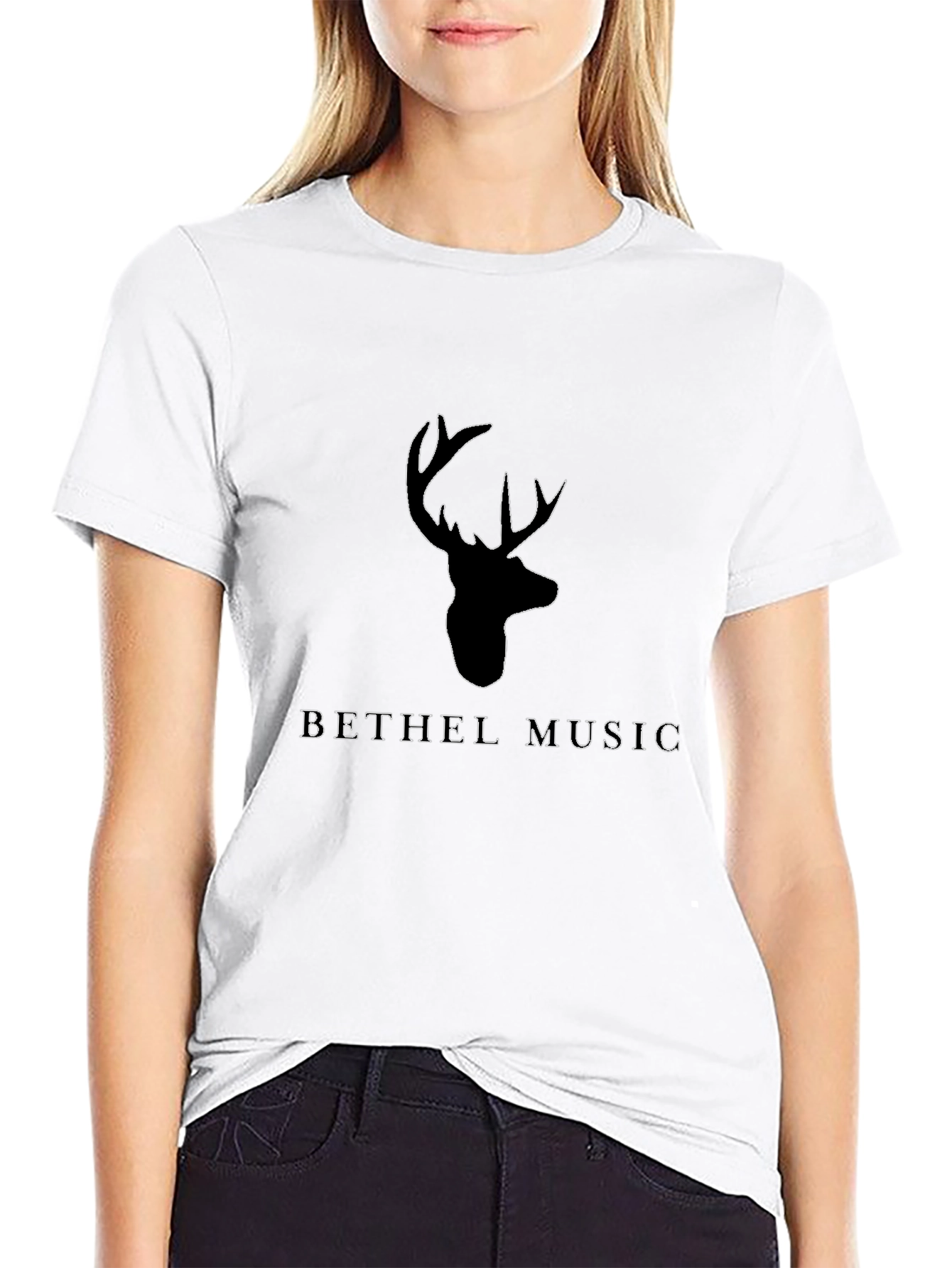 Mens Black Bethel Music Deer Graphic Tee