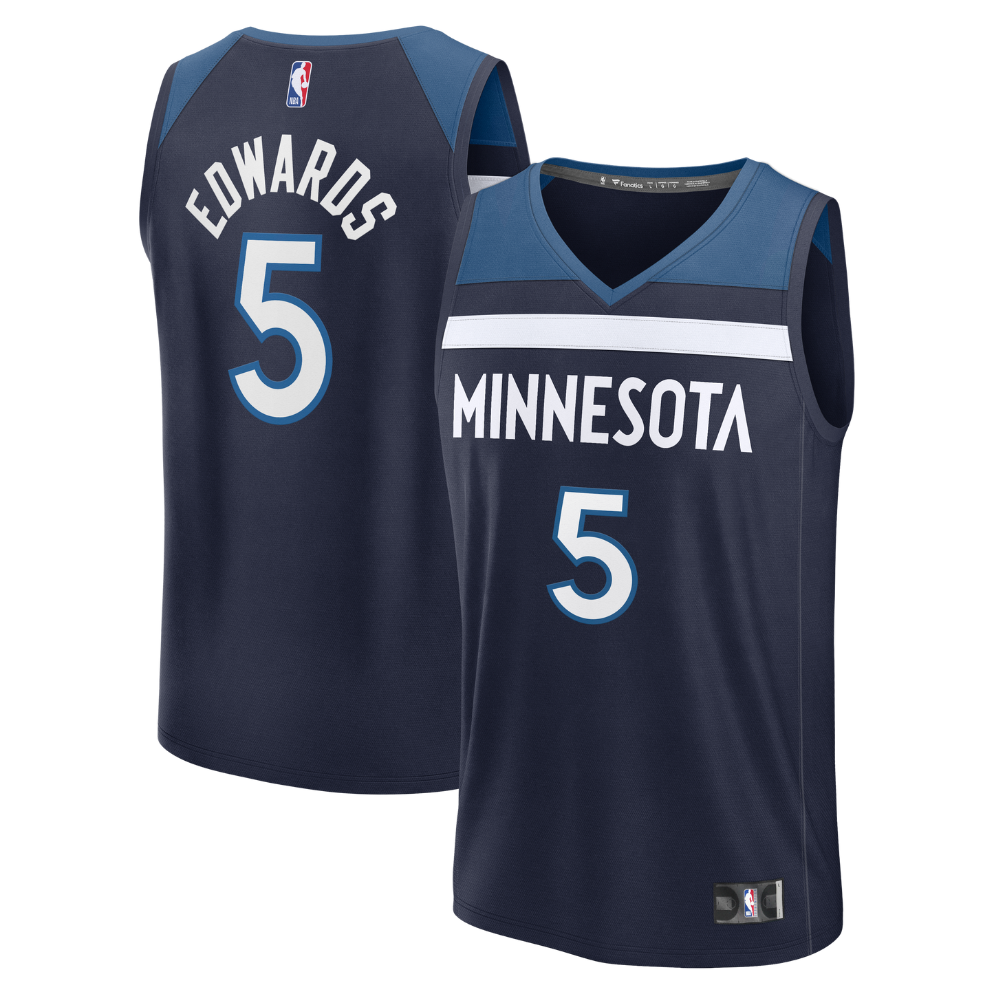 Youth Minnesota Timberwolves Anthony Edwards Fanatics Navy Fast Break Replica Player Jersey - Icon Edition