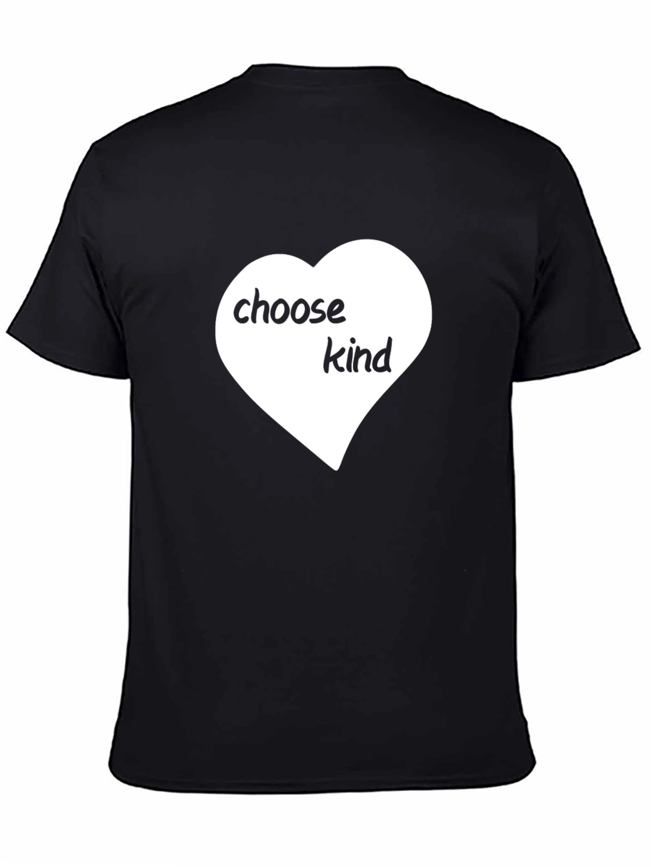 Choose Kind Heart Graphic Black T-Shirt