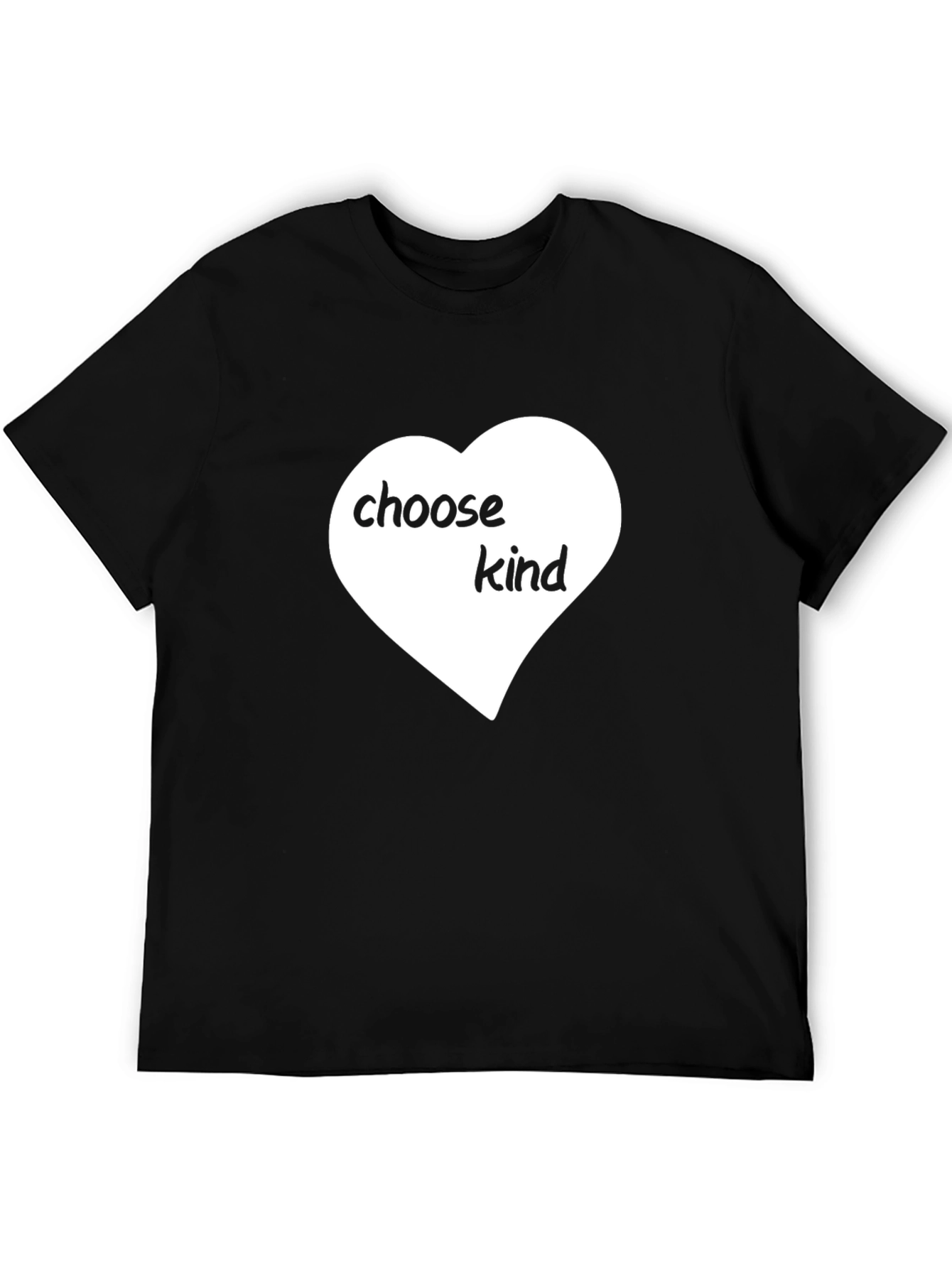 Choose Kind Heart Graphic Black T-Shirt