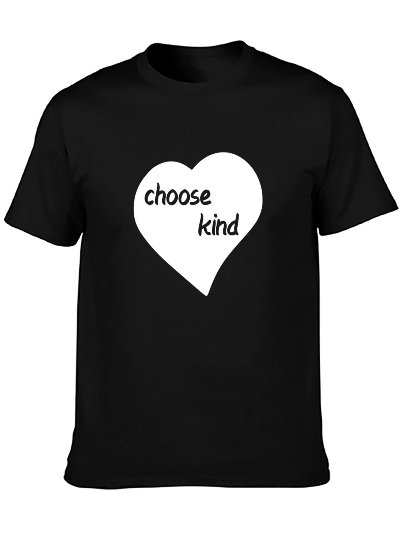 Choose Kind Heart Graphic Black T-Shirt