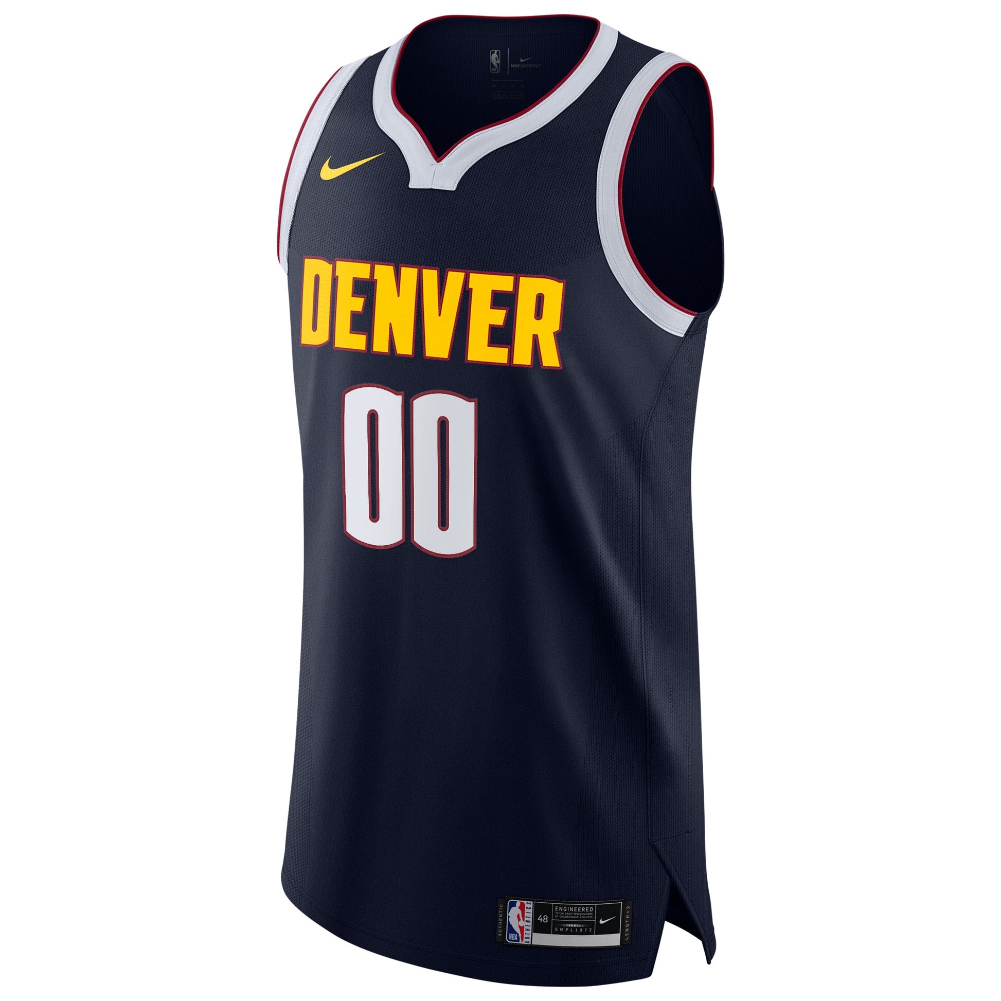 Men's Denver Nuggets Nike Navy 2020/21 Authentic Custom Jersey - Icon Edition