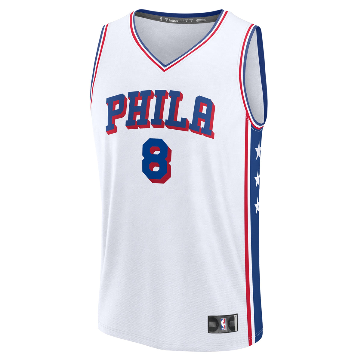 Men's Philadelphia 76ers Paul George Fanatics White Fast Break Replica Player Jersey - Association Edition
