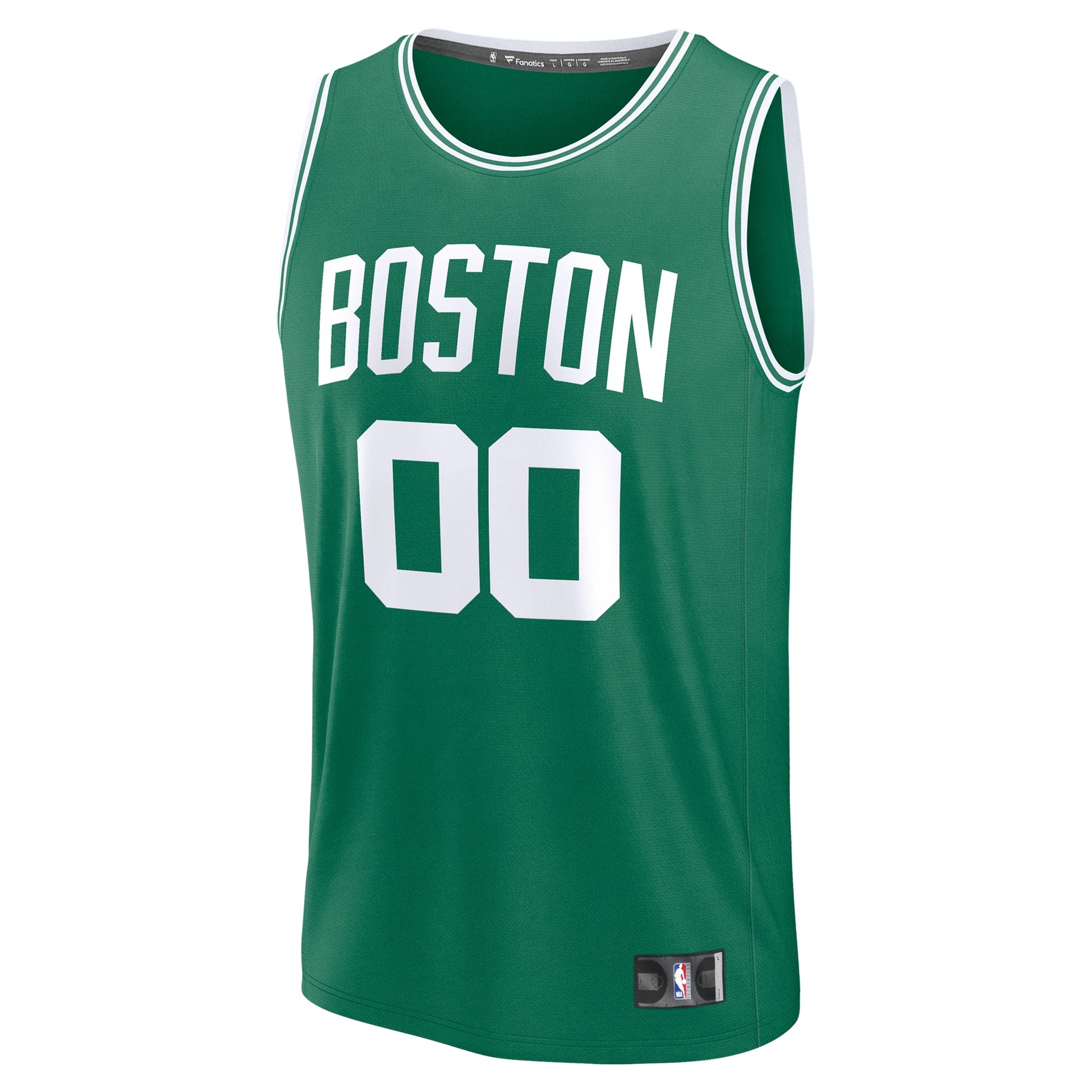 Men's Boston Celtics Fanatics Kelly Green Fast Break Custom Jersey - Icon Edition