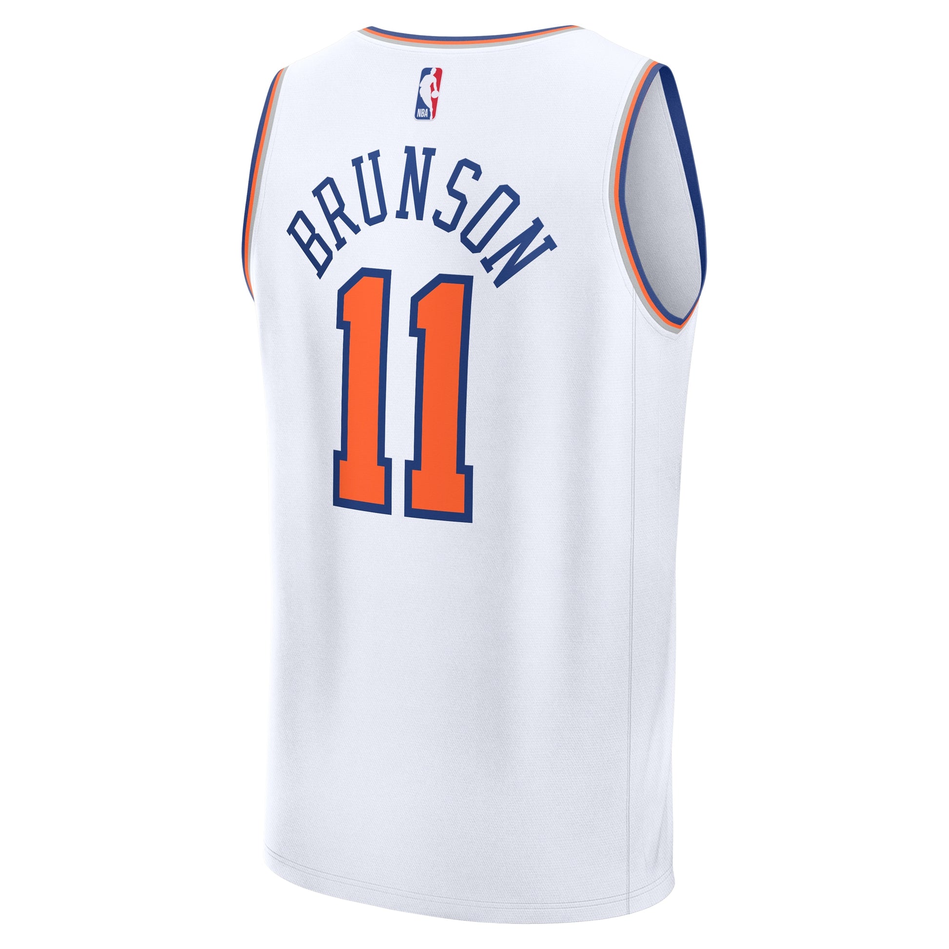 Men's New York Knicks Jalen Brunson Fanatics White Fast Break Replica Player Jersey - Association Edition