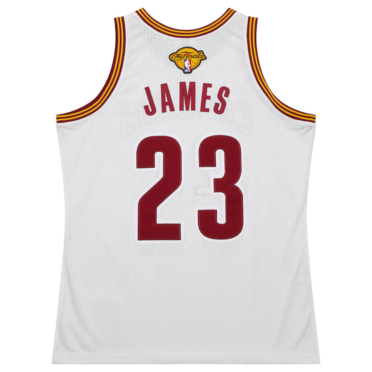 Men's Cleveland Cavaliers LeBron James Mitchell & Ness White 2015/16 Hardwood Classics Authentic Jersey