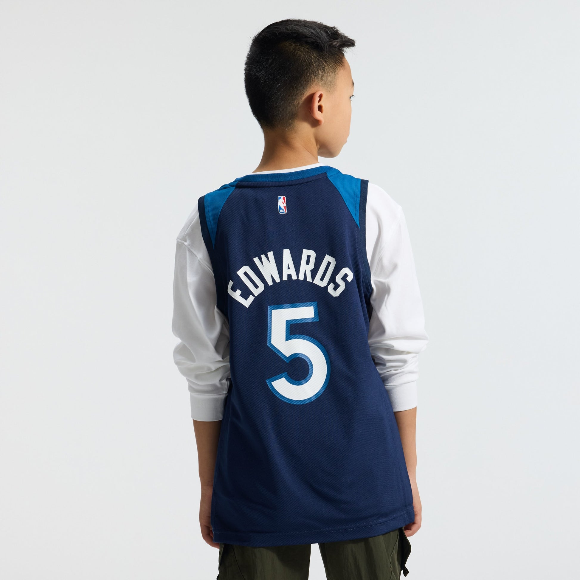 Youth Minnesota Timberwolves Anthony Edwards Fanatics Navy Fast Break Replica Player Jersey - Icon Edition